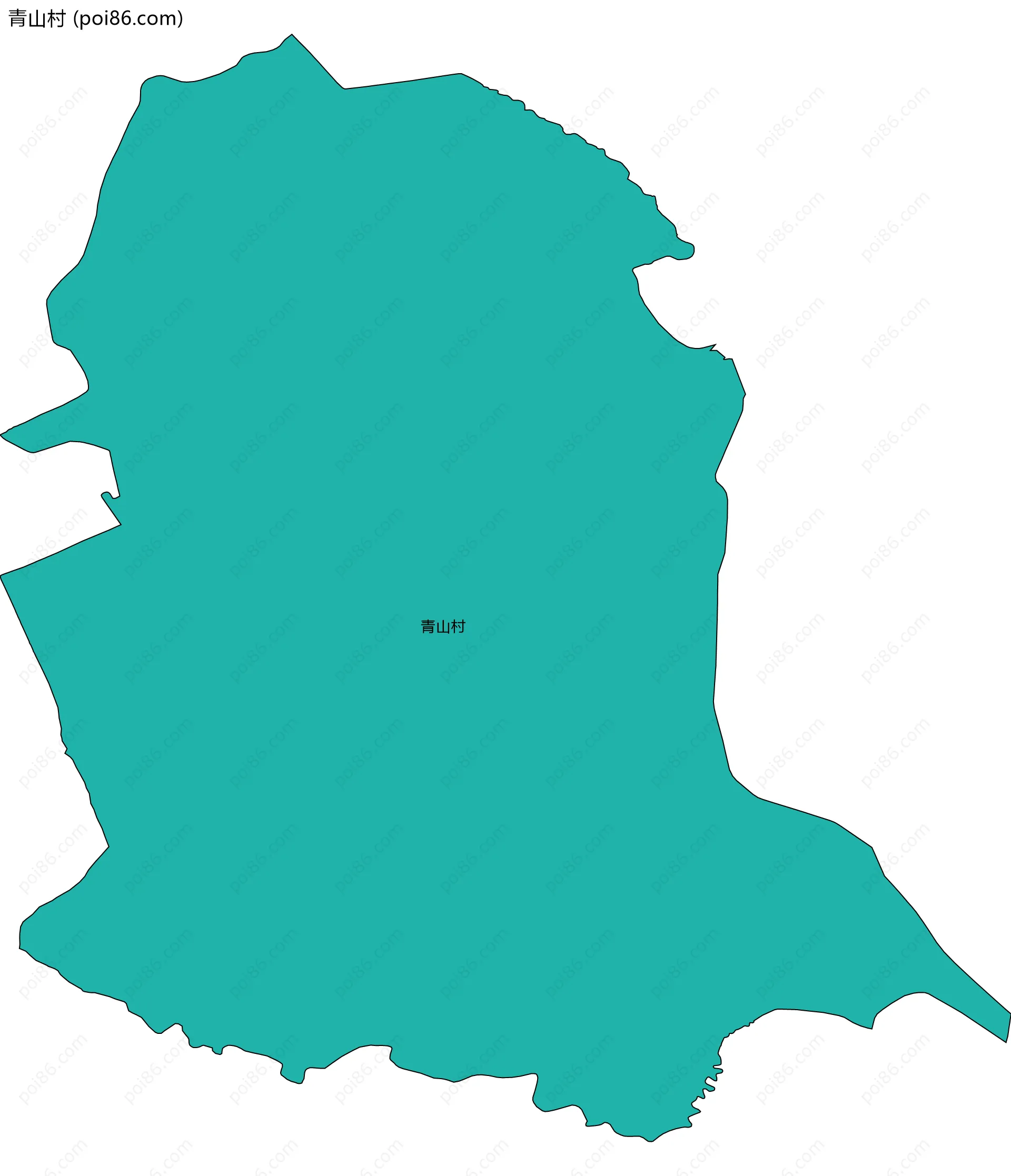 青山村边界地图