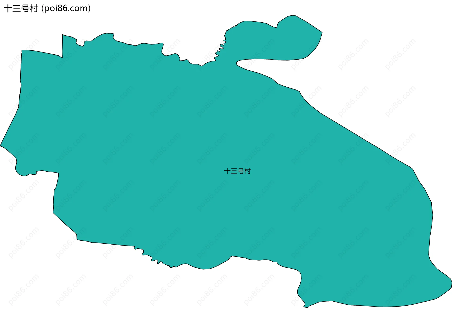 十三号村边界地图