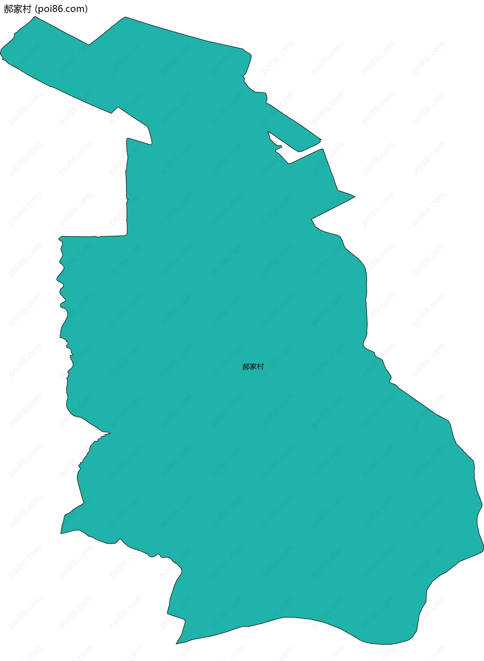 郝家村边界地图