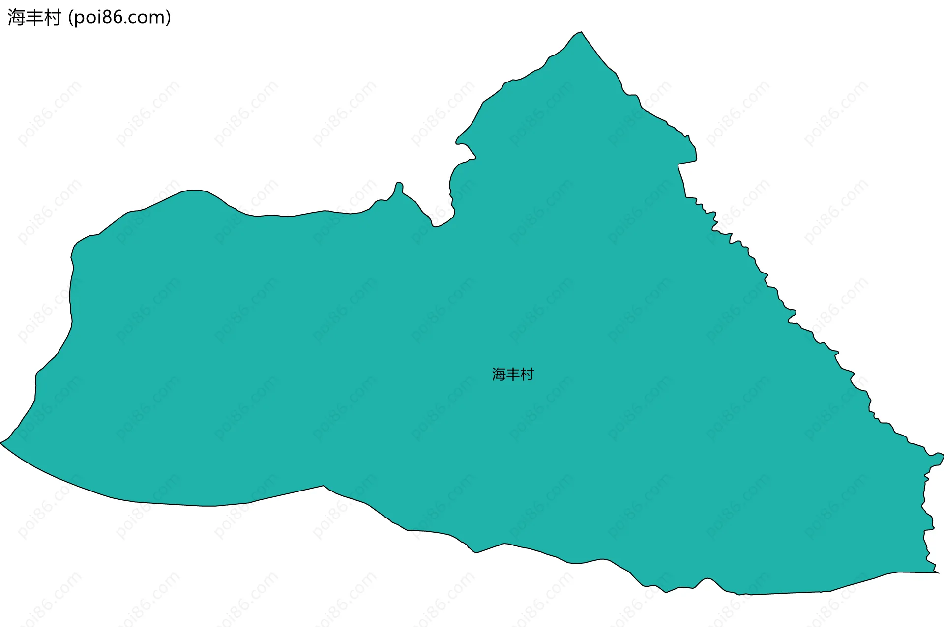 海丰村边界地图