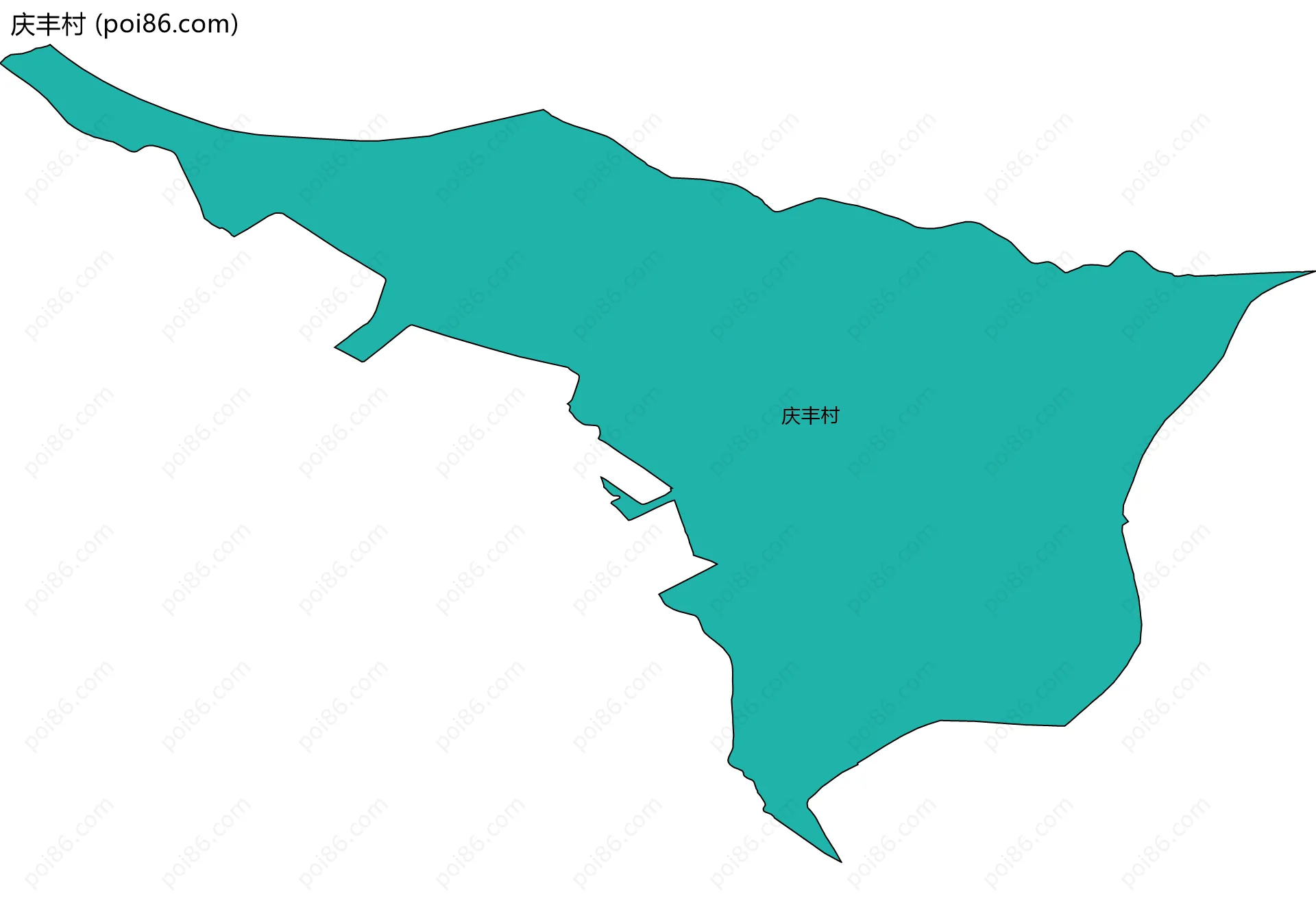 庆丰村边界地图