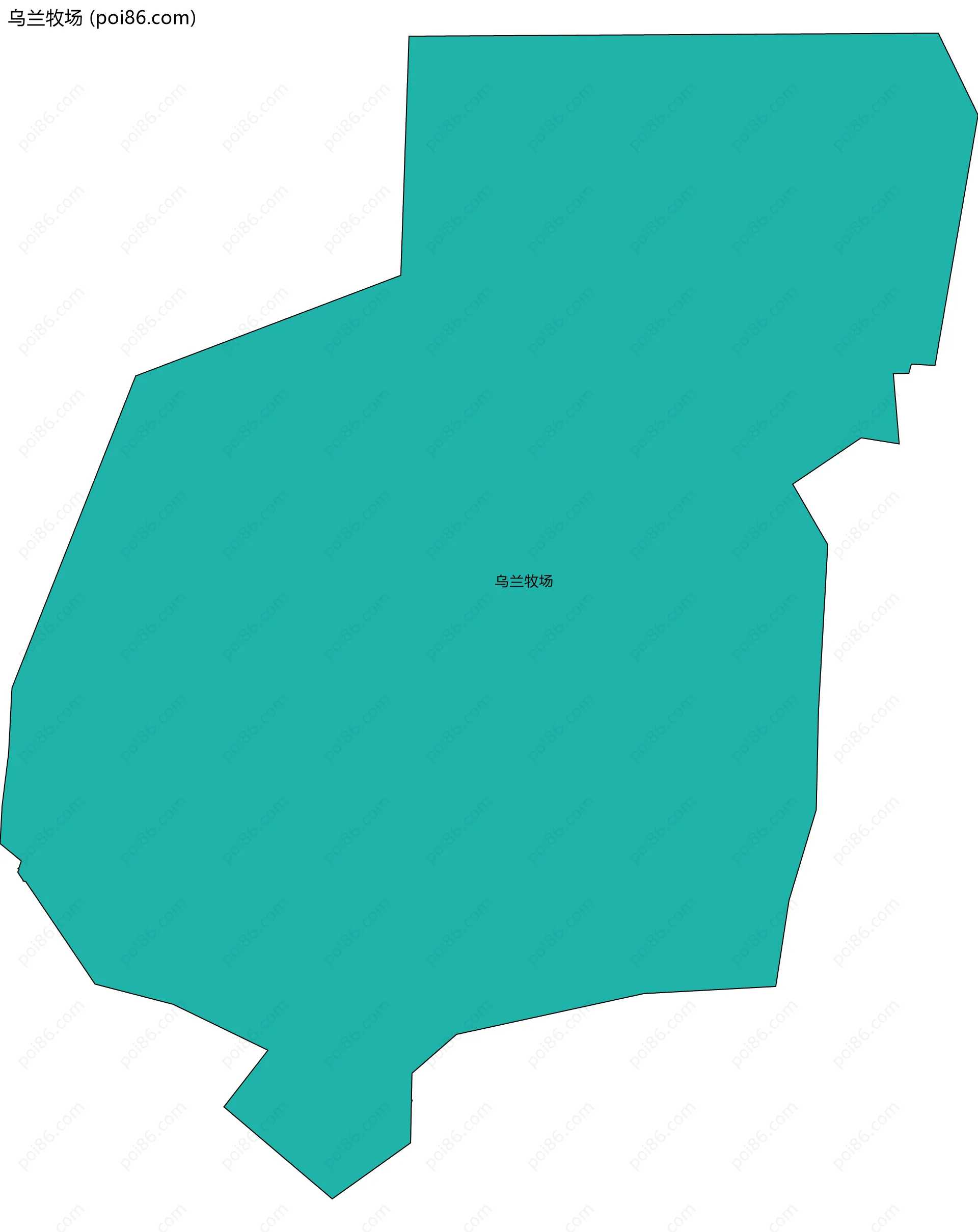 乌兰牧场边界地图