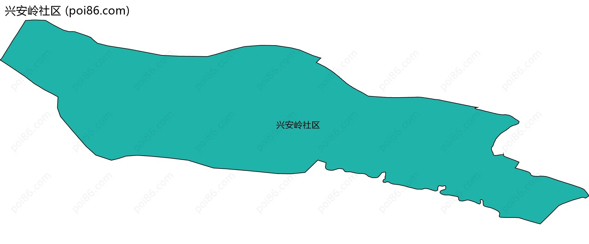 兴安岭社区边界地图