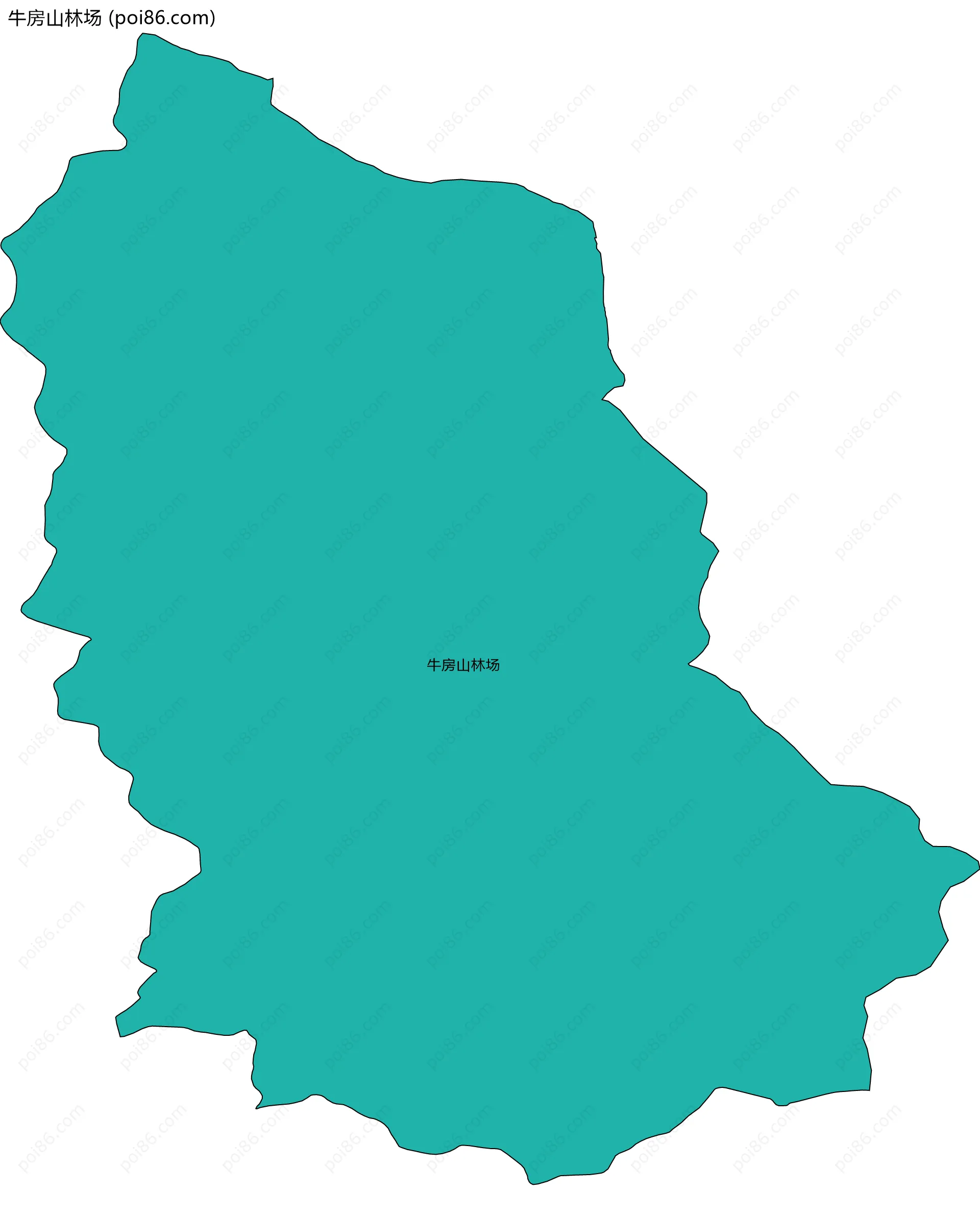 牛房山林场边界地图