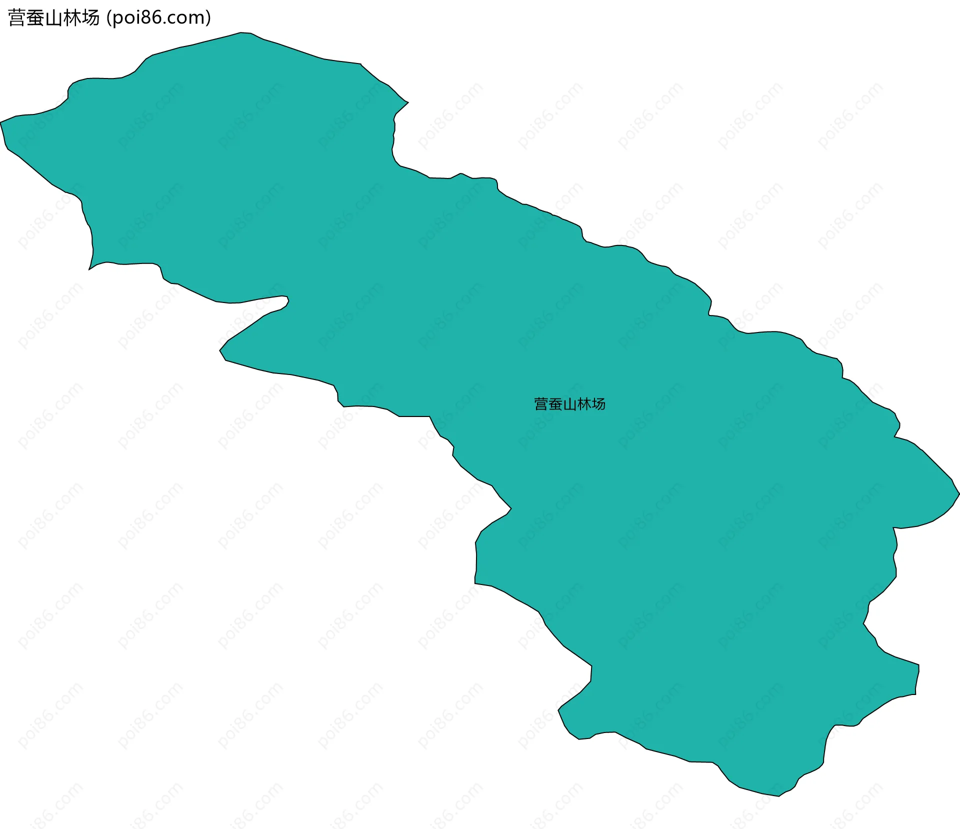 营蚕山林场边界地图