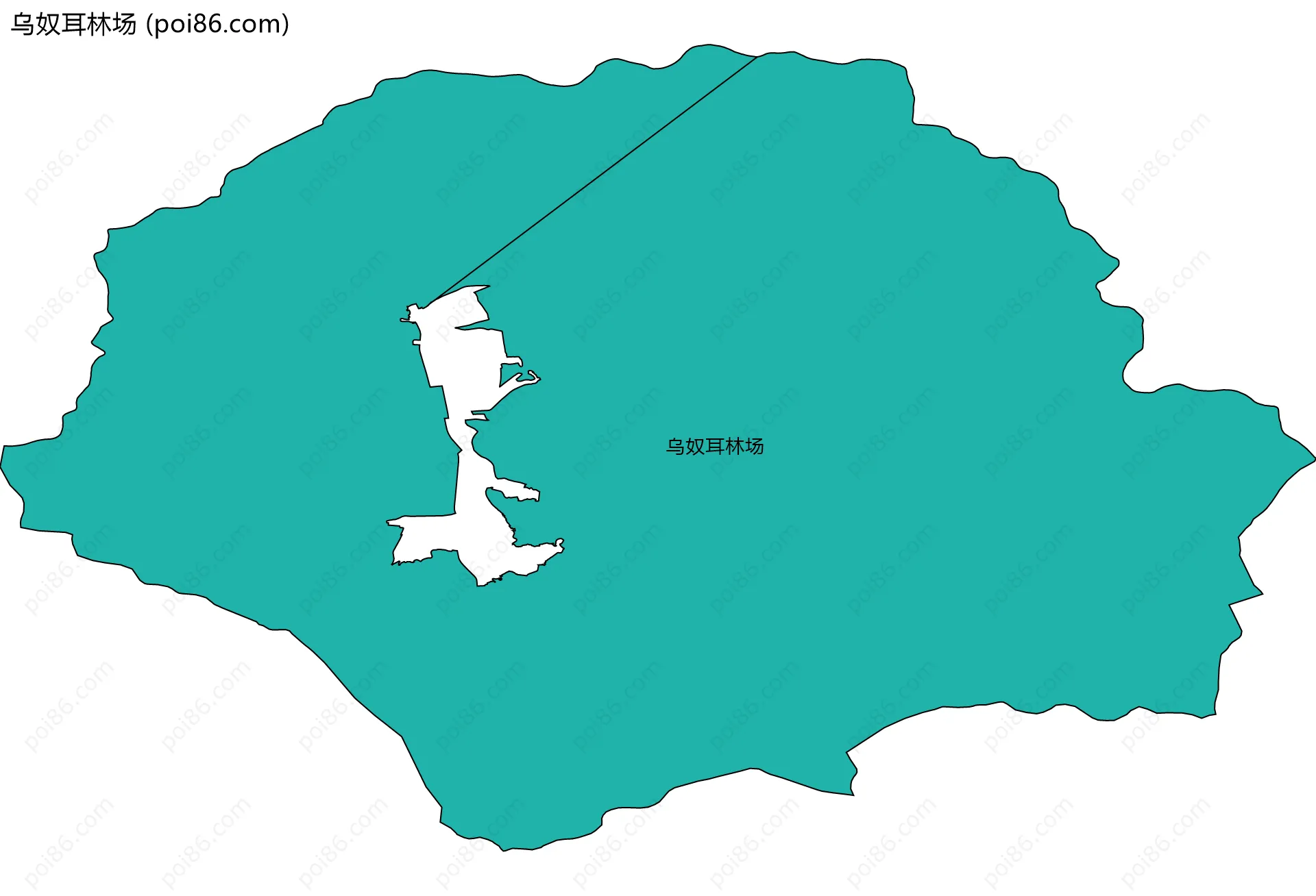 乌奴耳林场边界地图