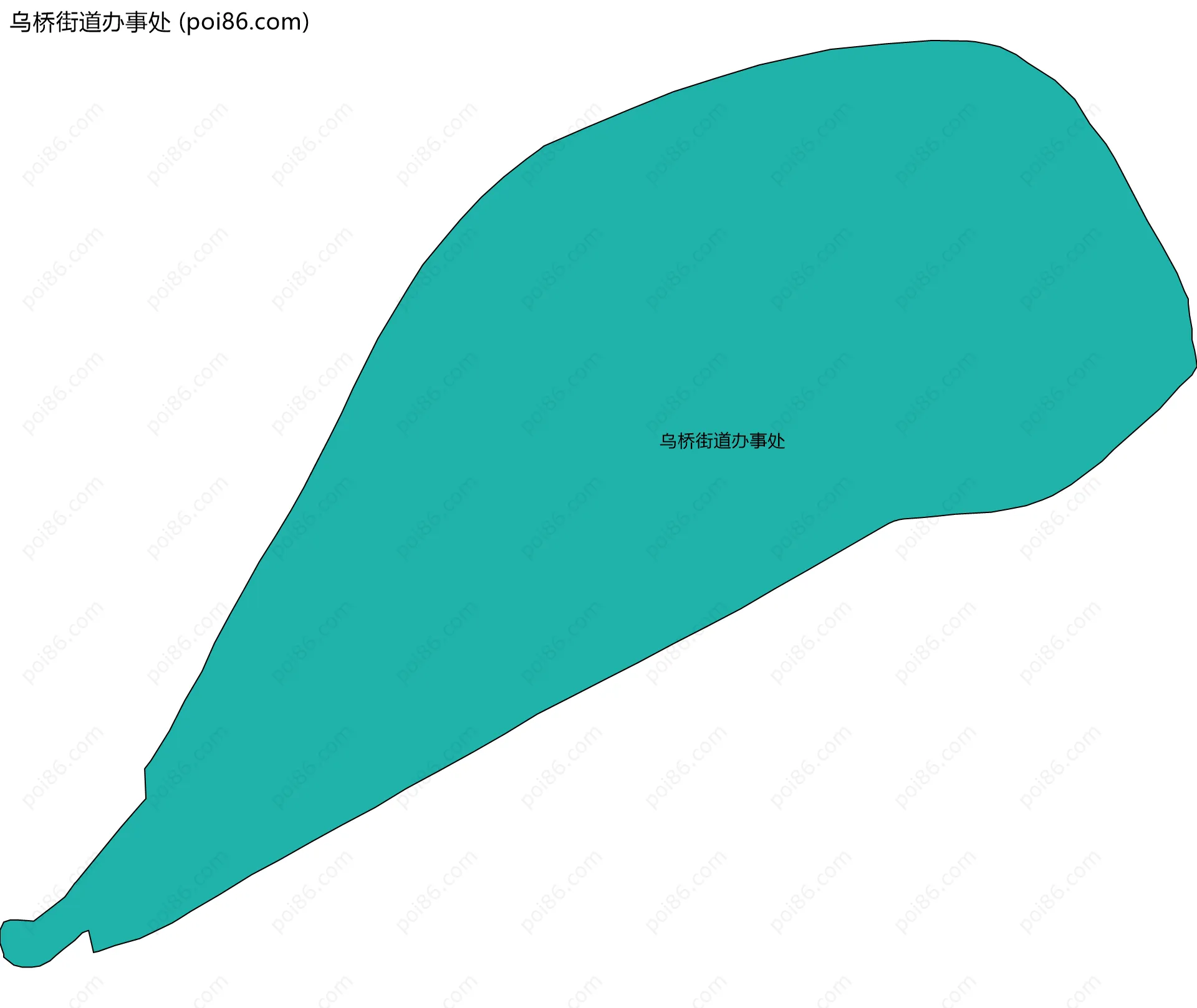 乌桥街道办事处边界地图