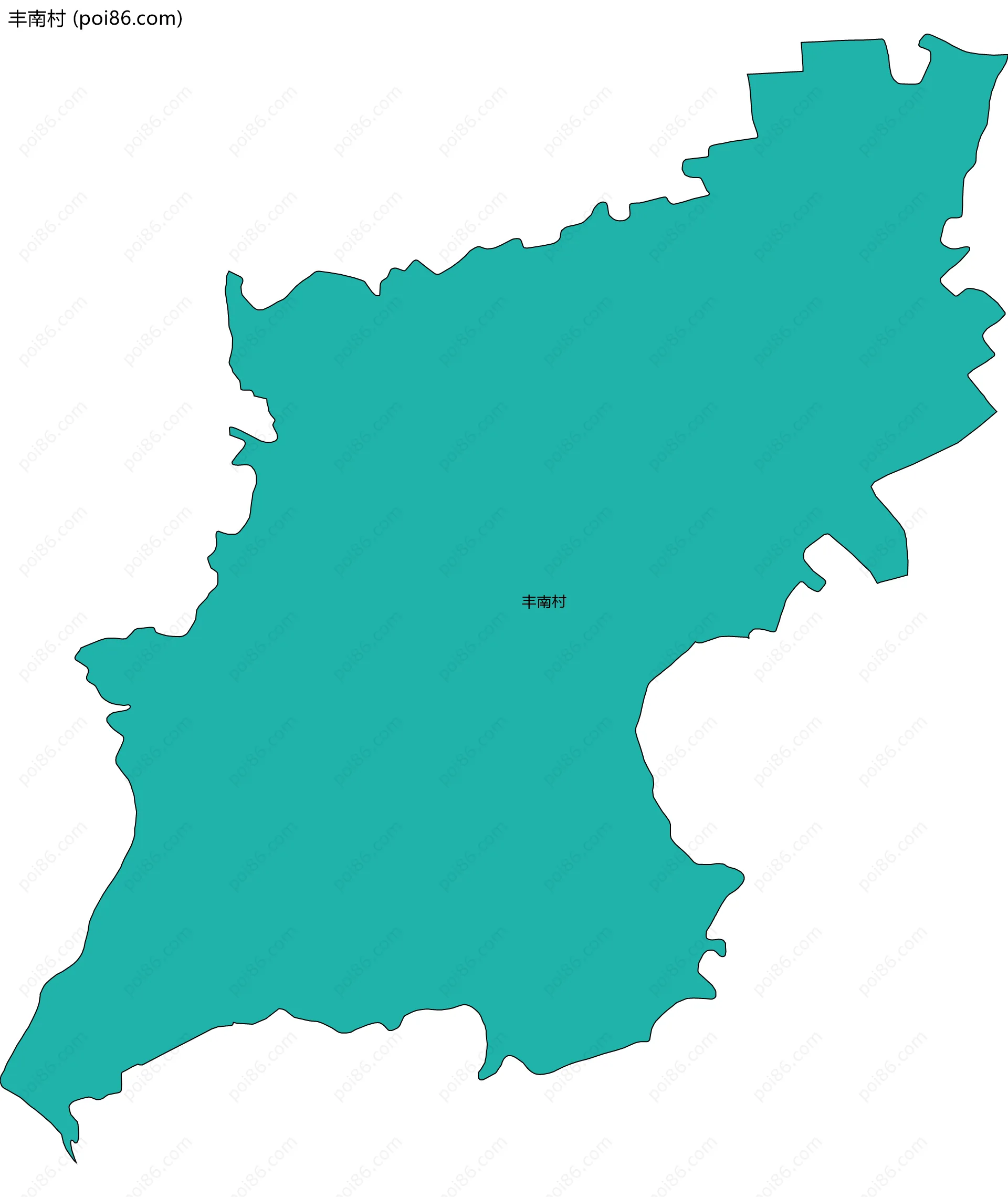 丰南村边界地图