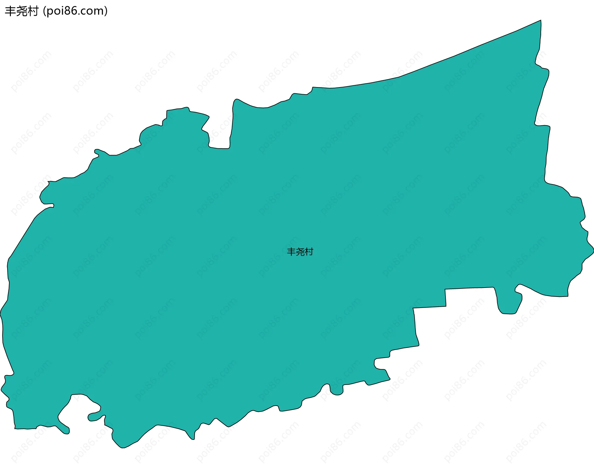 丰尧村边界地图