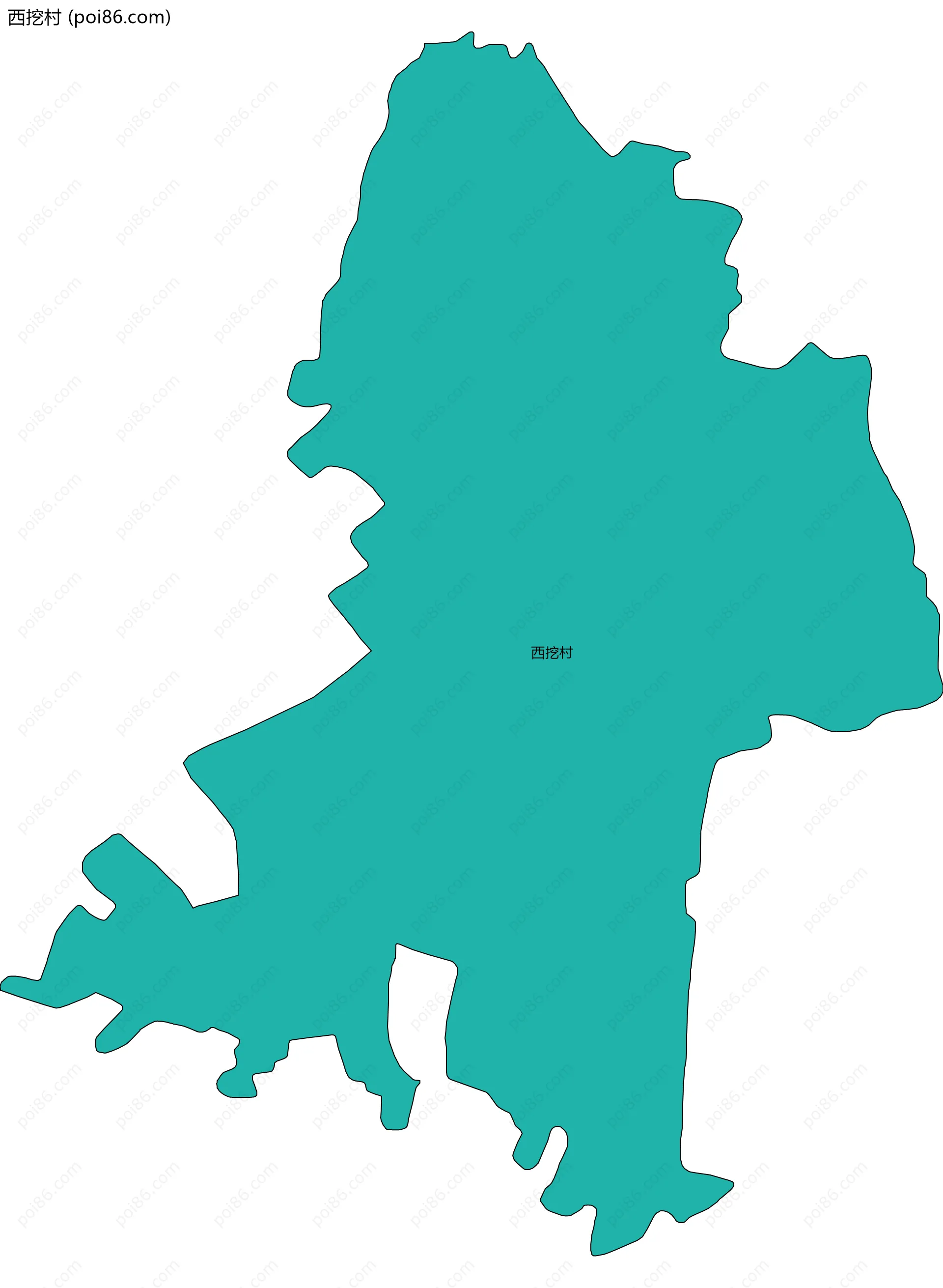 西挖村边界地图