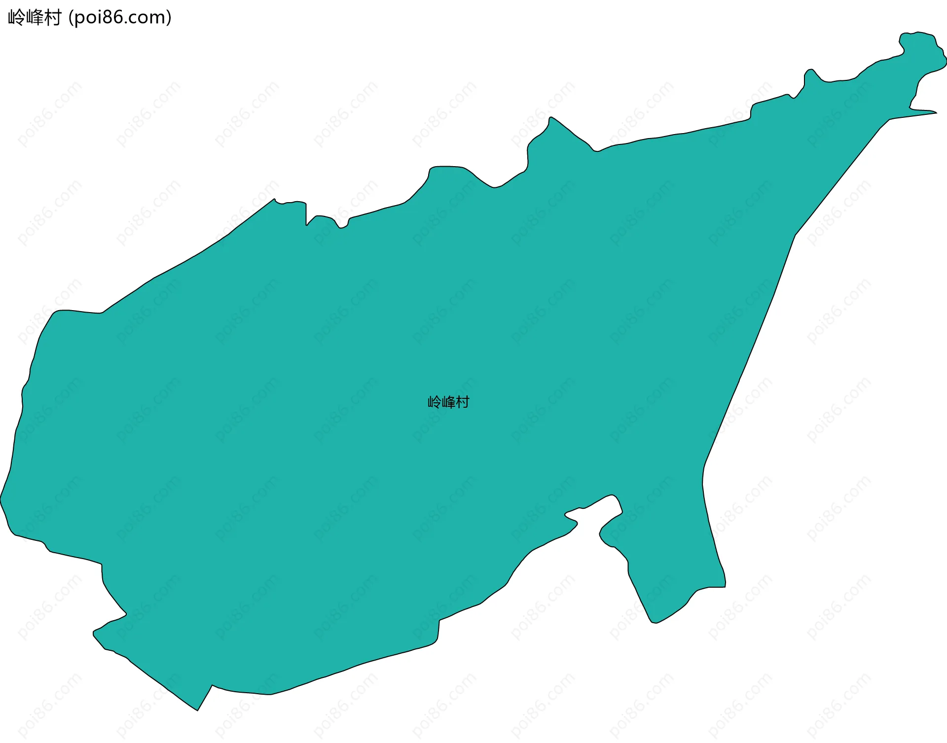 岭峰村边界地图