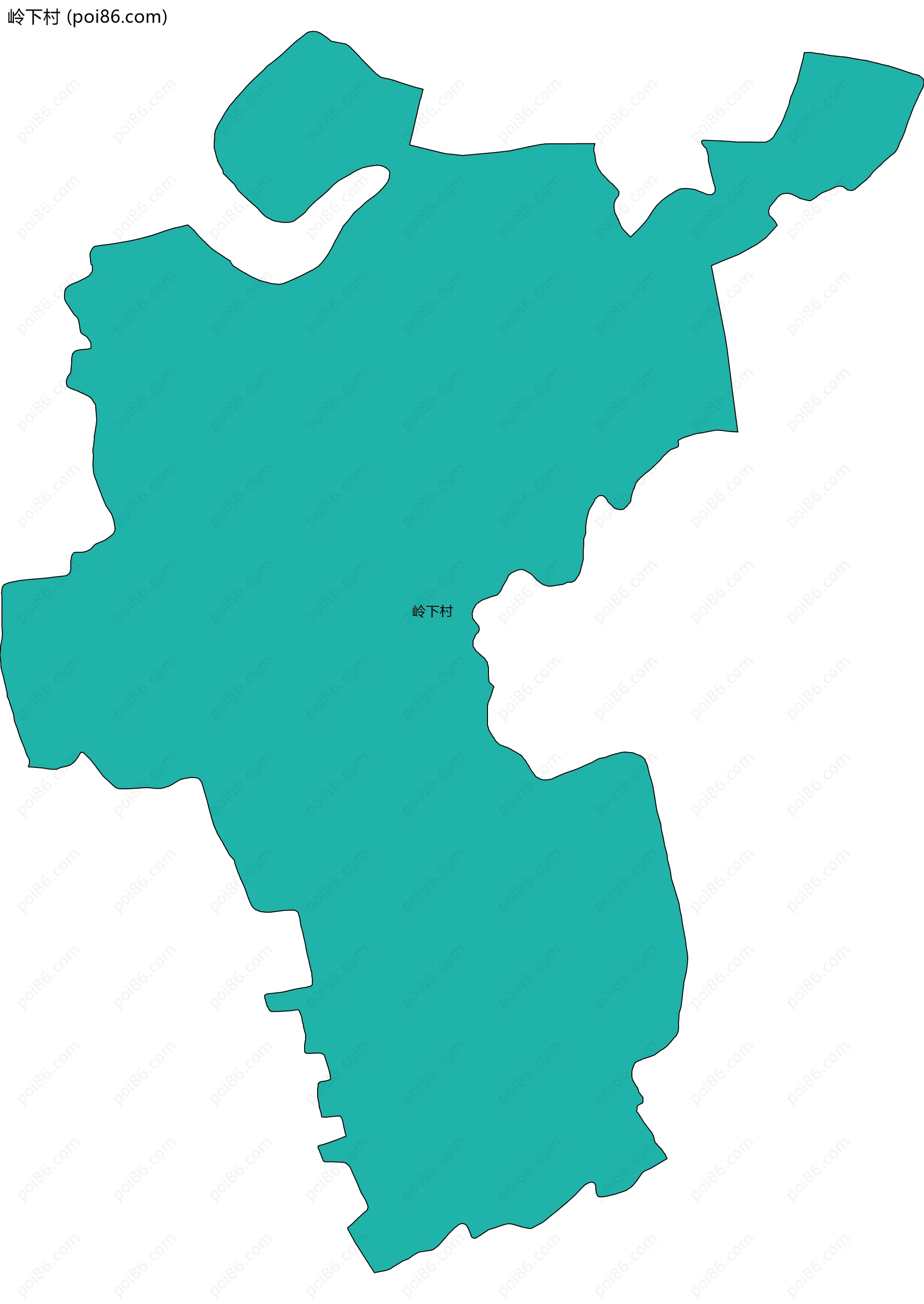 岭下村边界地图
