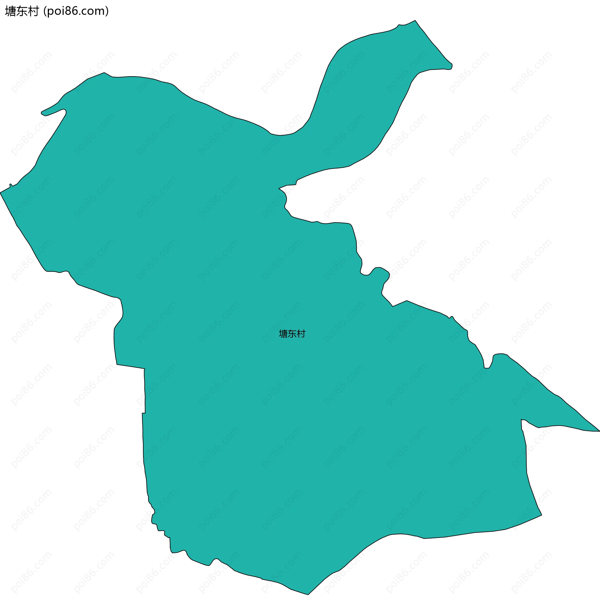 塘东村边界地图