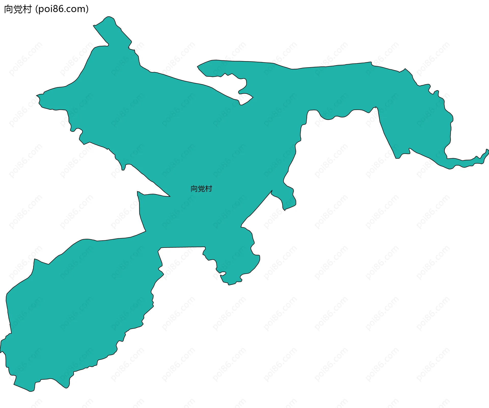 向党村边界地图