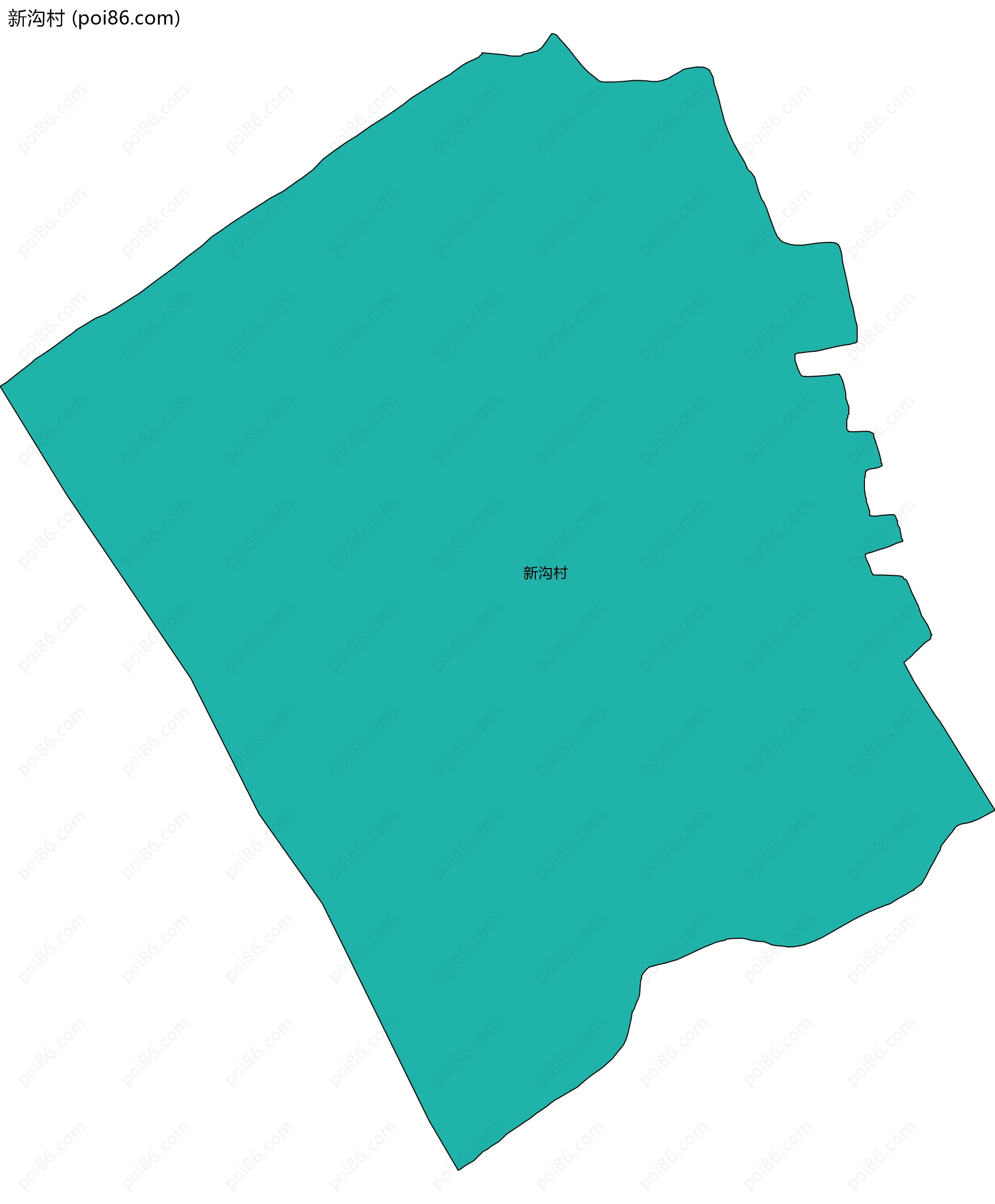 新沟村边界地图