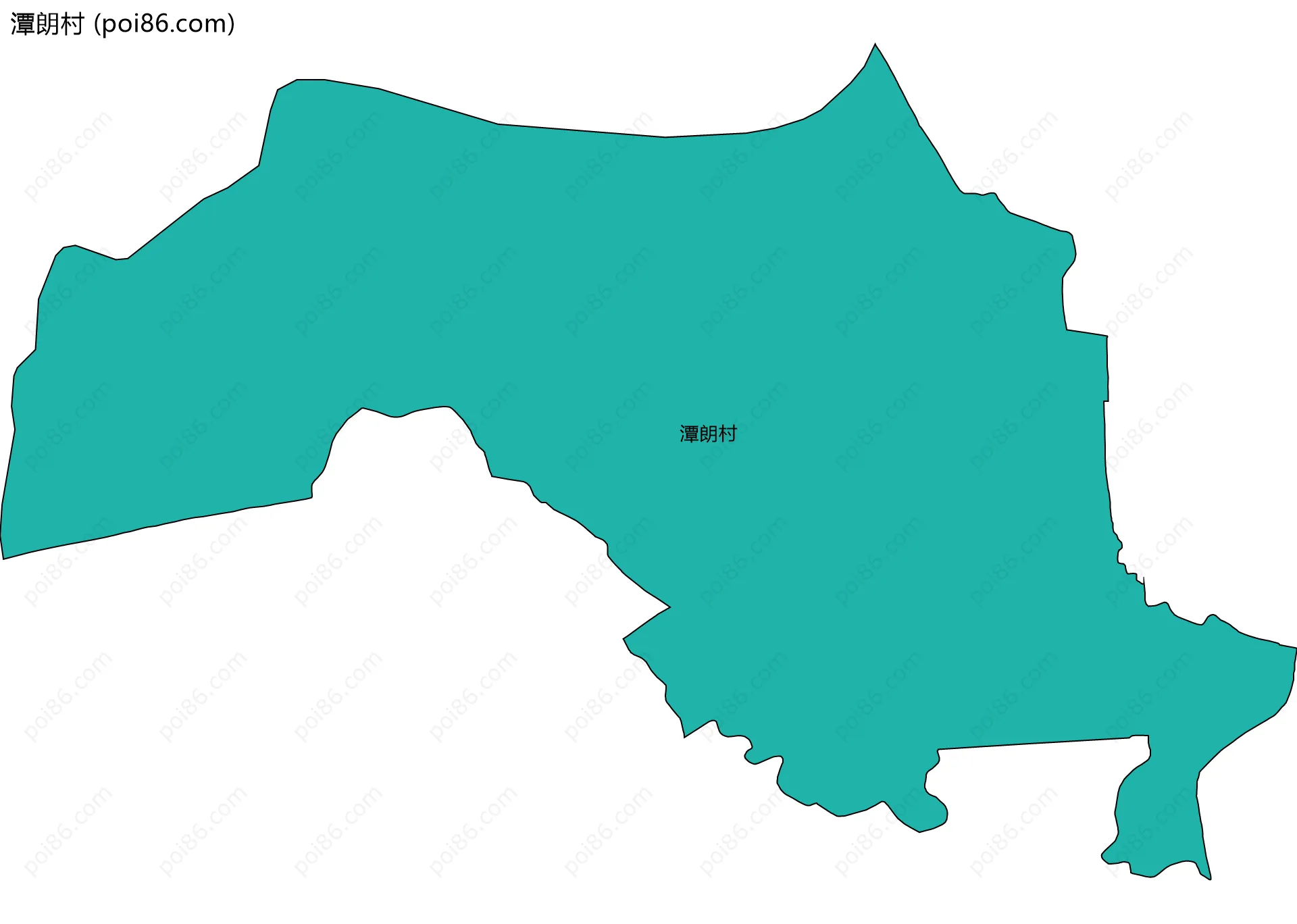 潭朗村边界地图