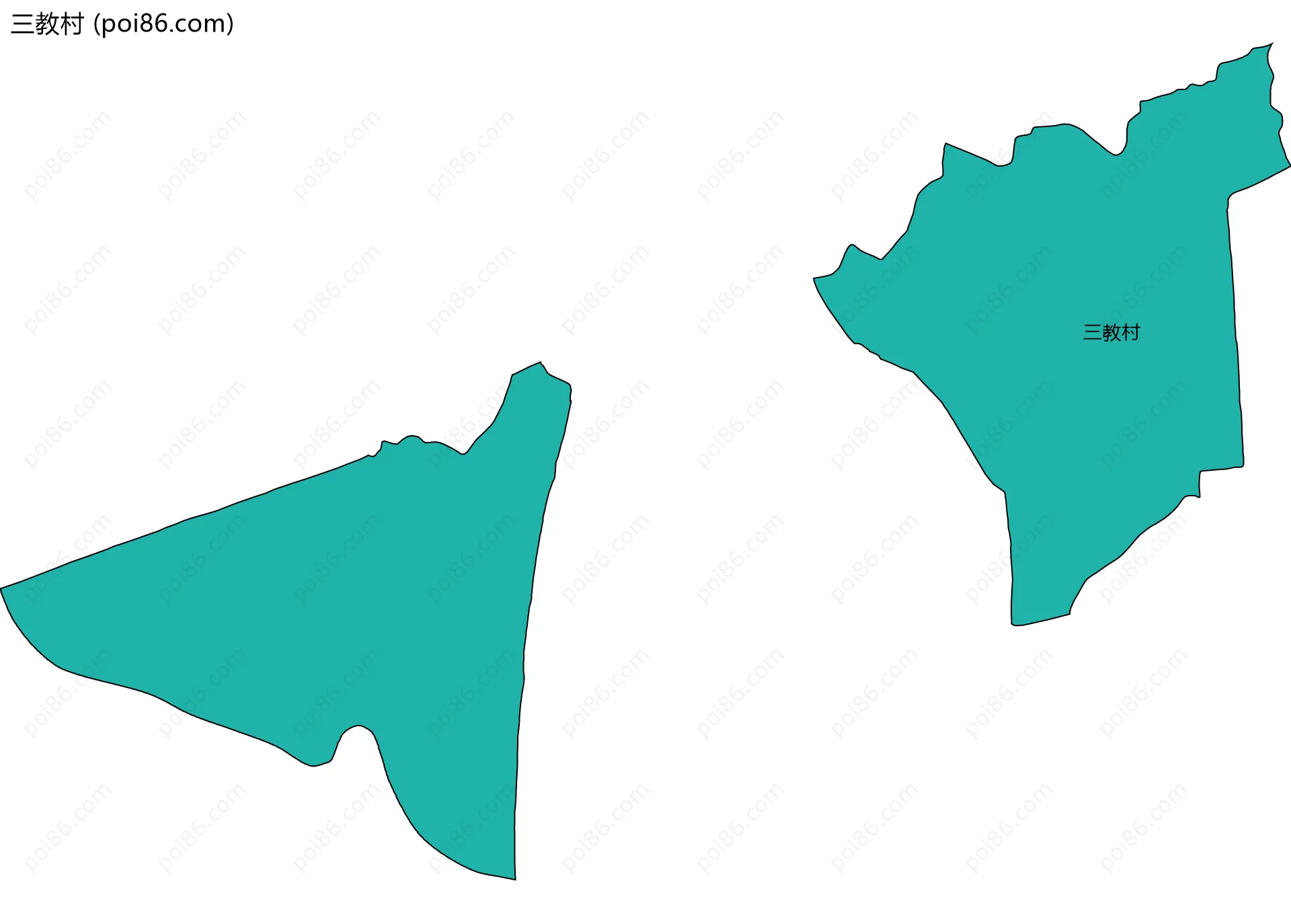 三教村边界地图