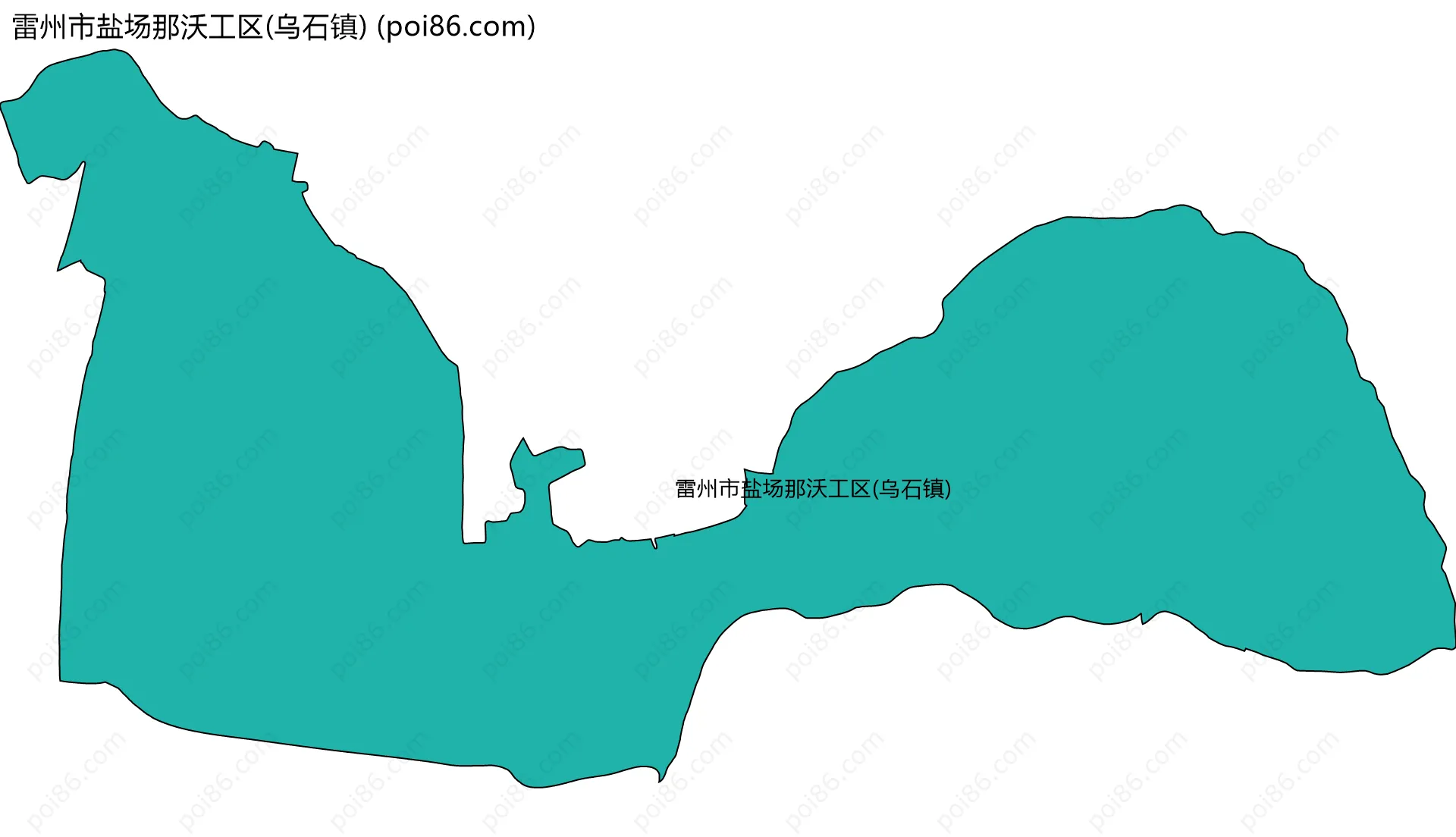 雷州市盐场那沃工区(乌石镇)边界地图