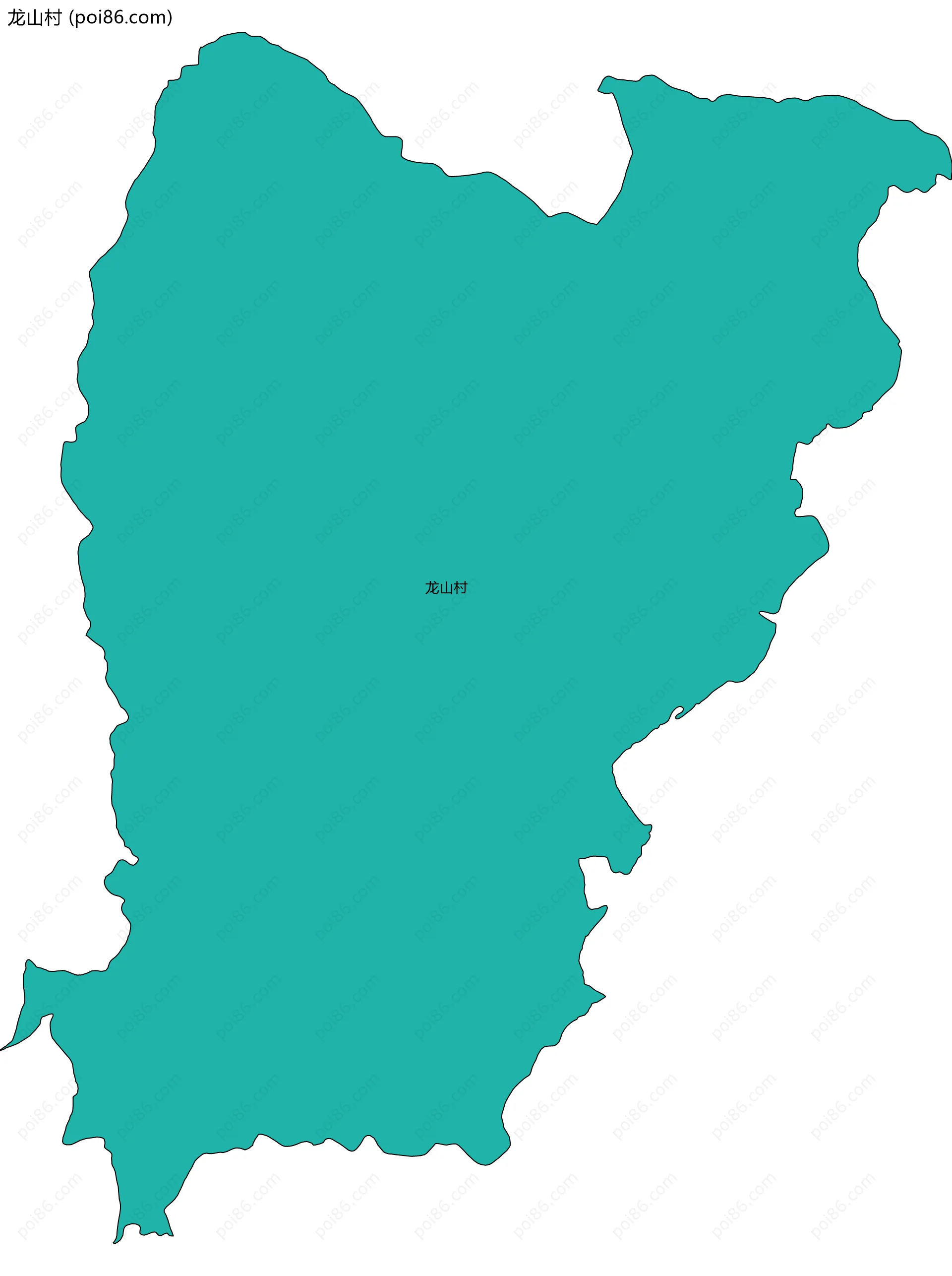 龙山村边界地图