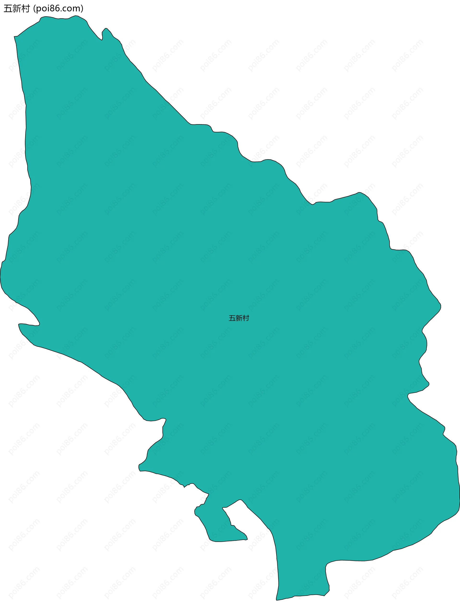 五新村边界地图