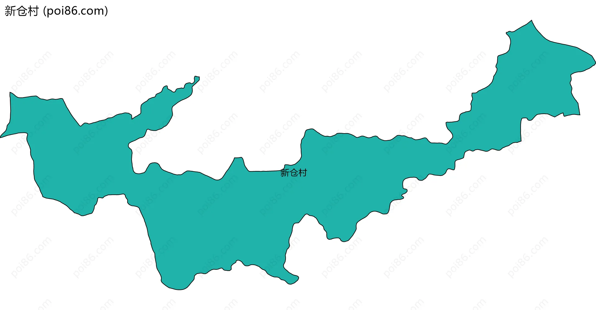 新仓村边界地图