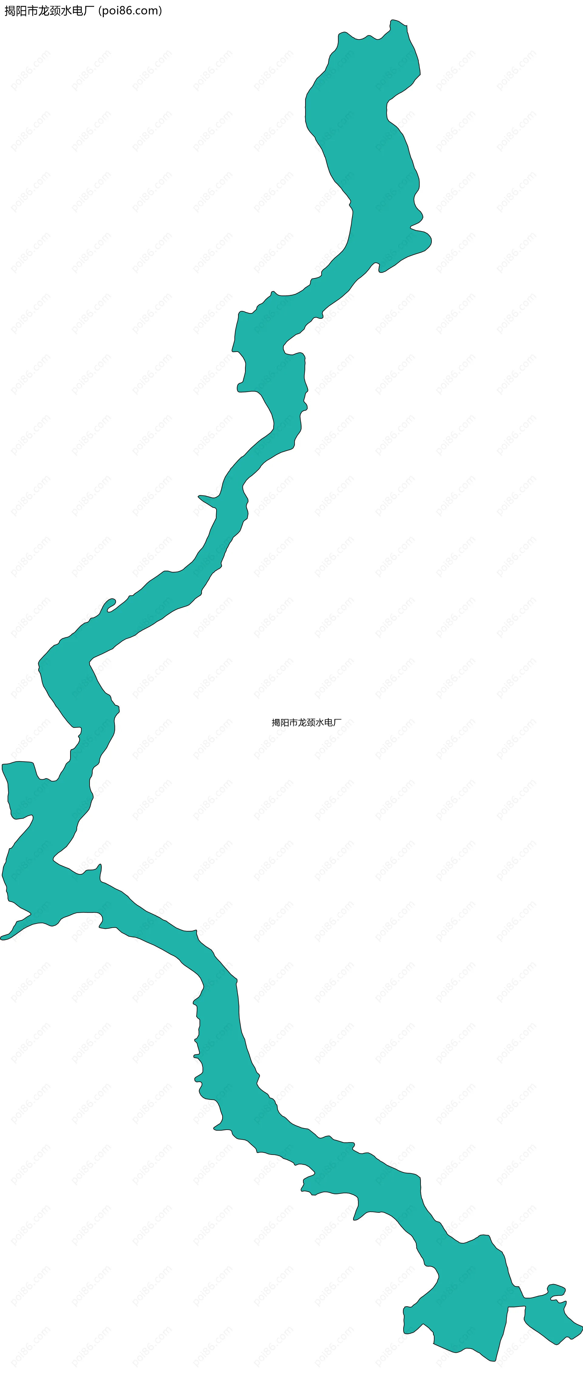 揭阳市龙颈水电厂边界地图