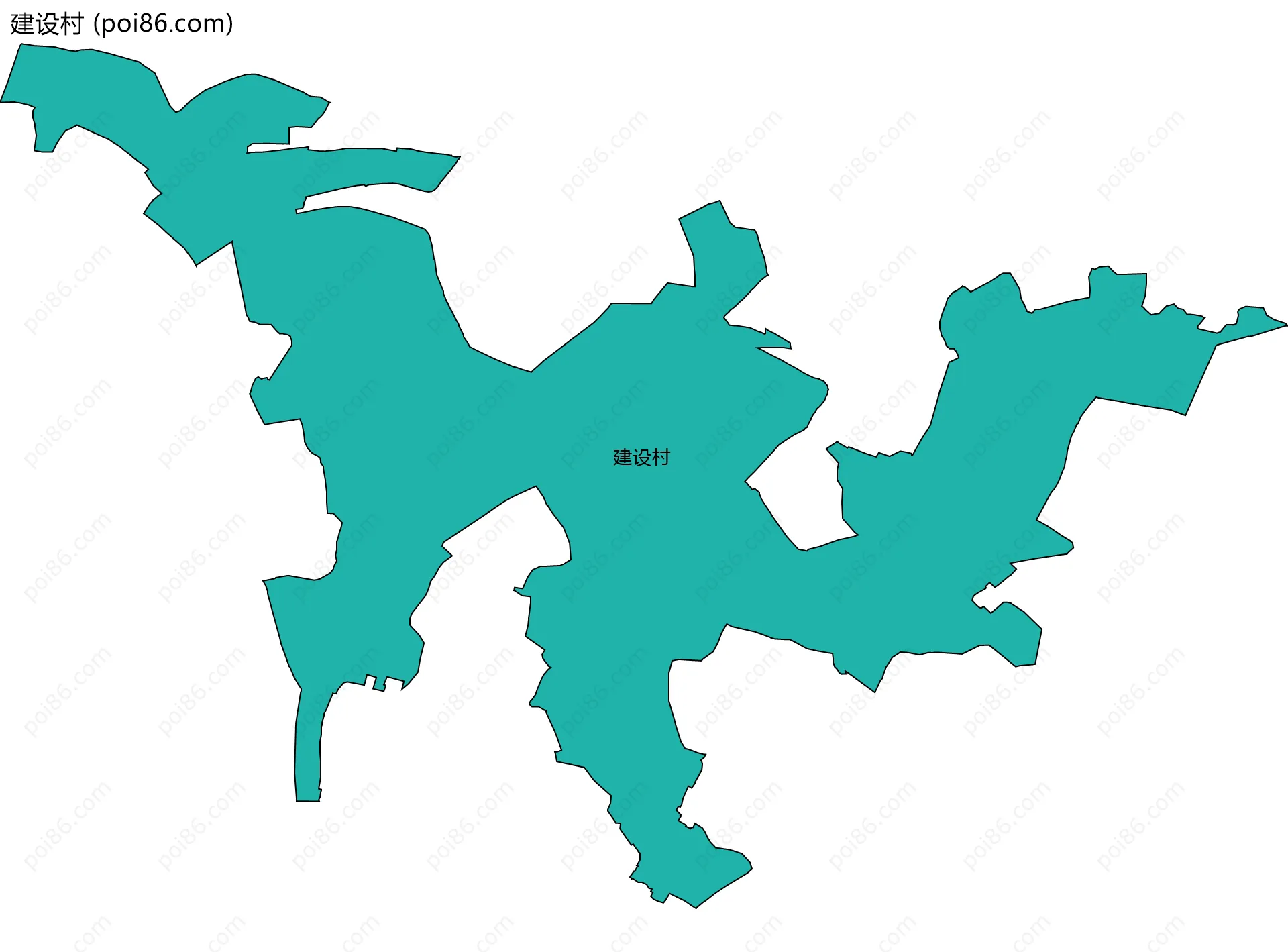 建设村边界地图