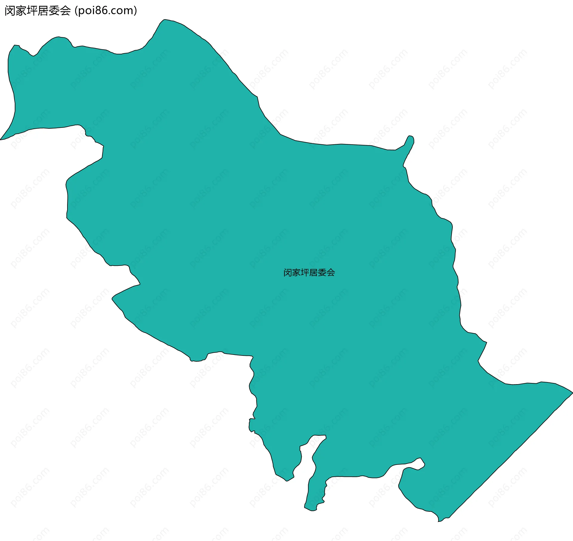 闵家坪居委会边界地图