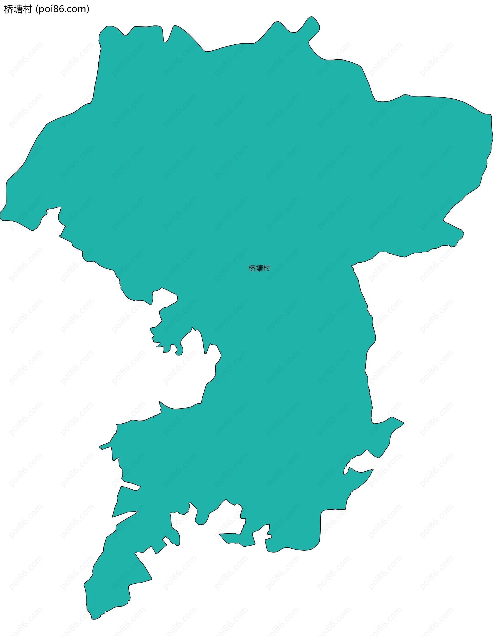 桥塘村边界地图