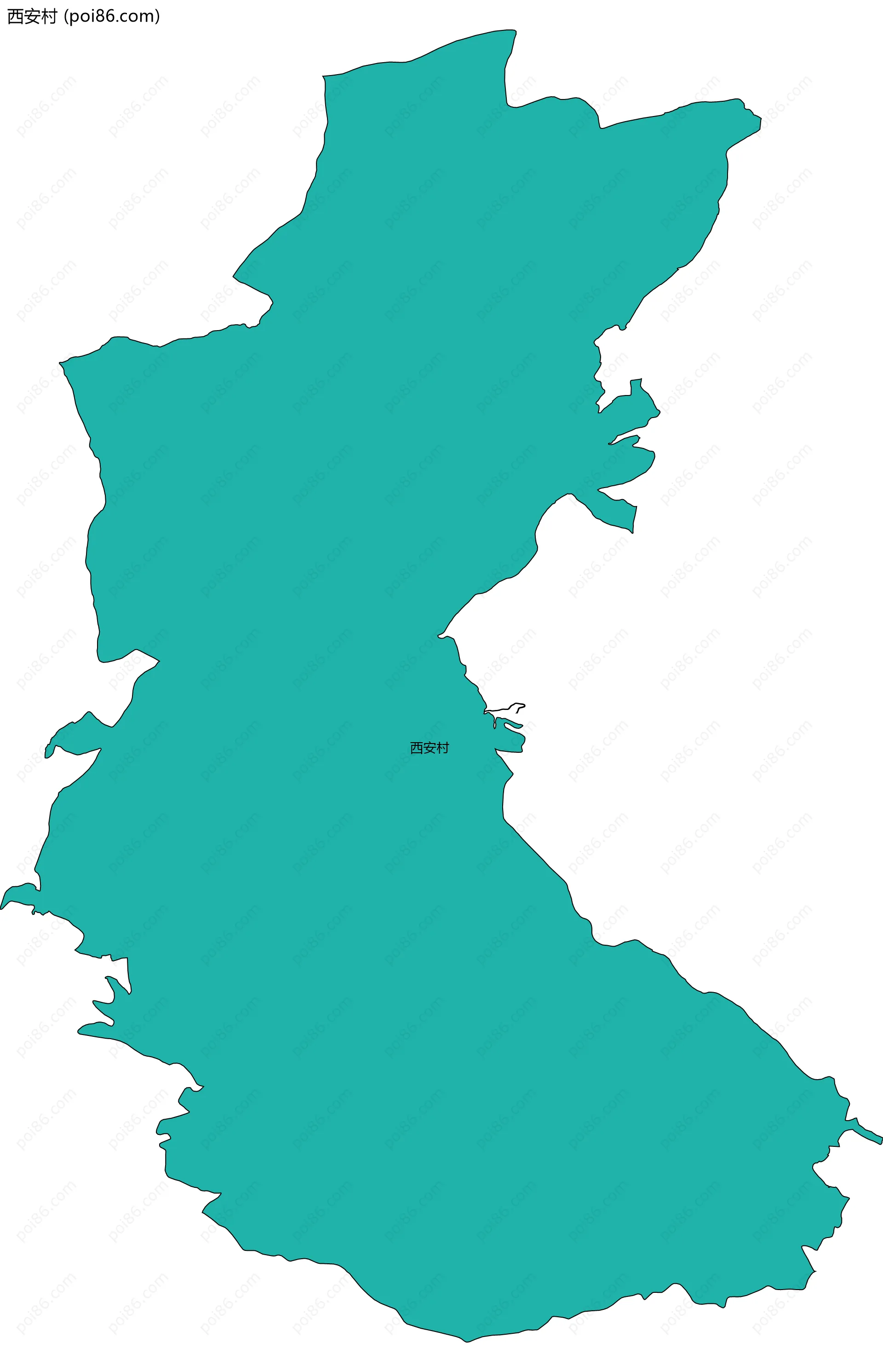 西安村边界地图