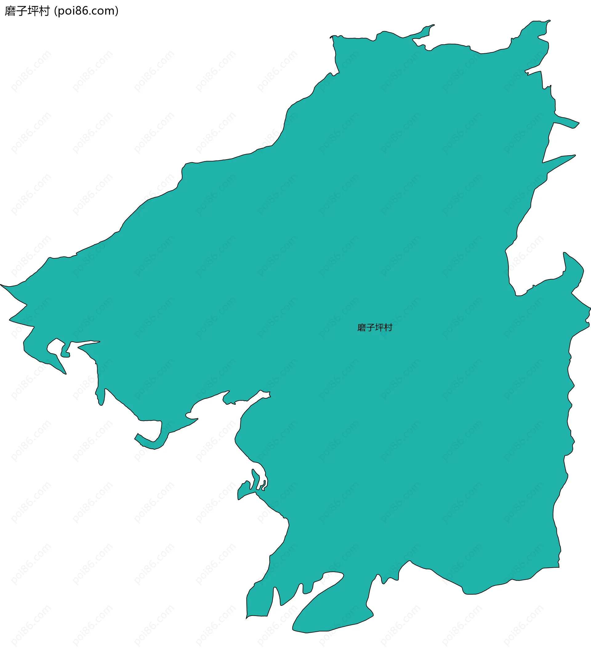 磨子坪村边界地图