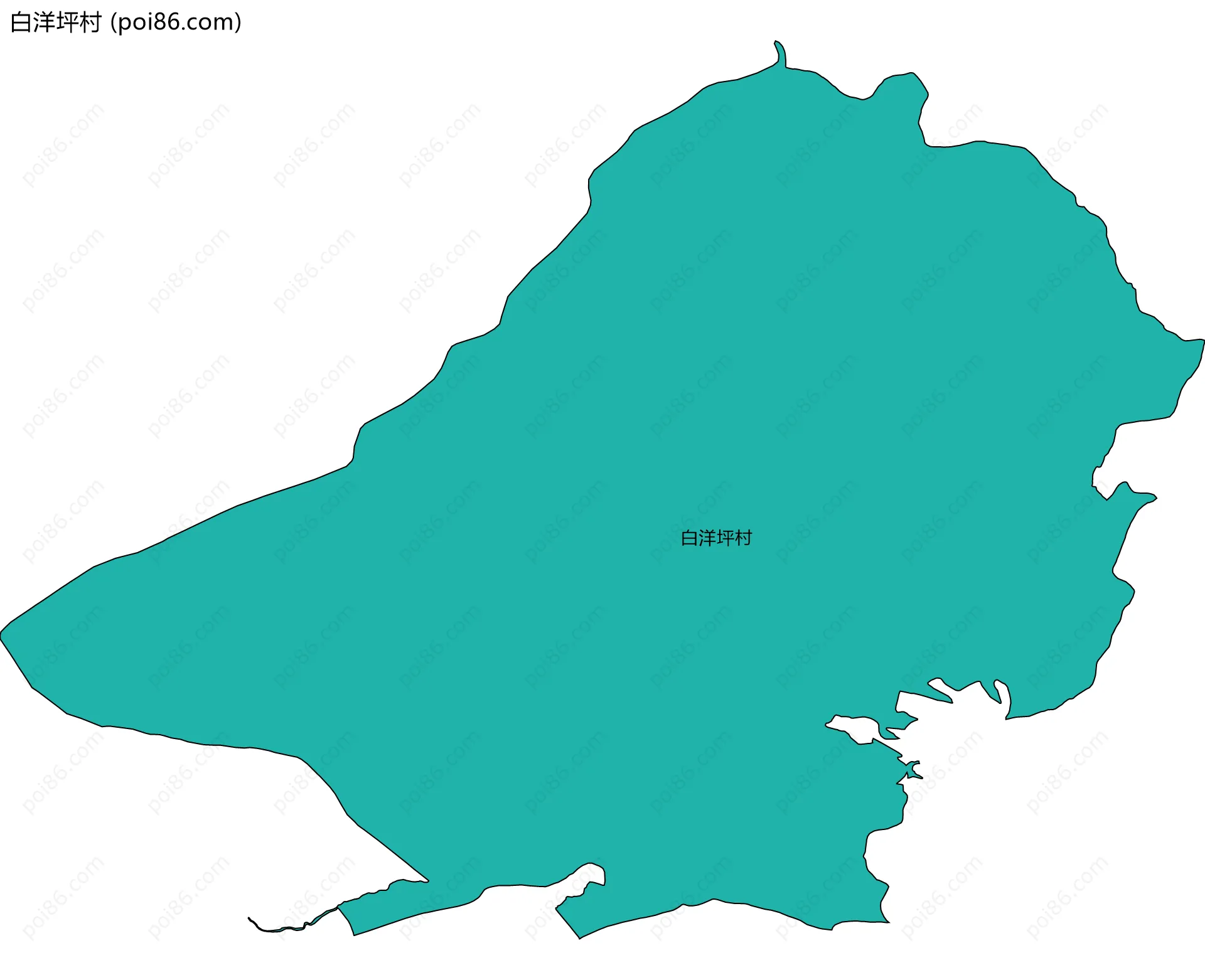 白洋坪村边界地图