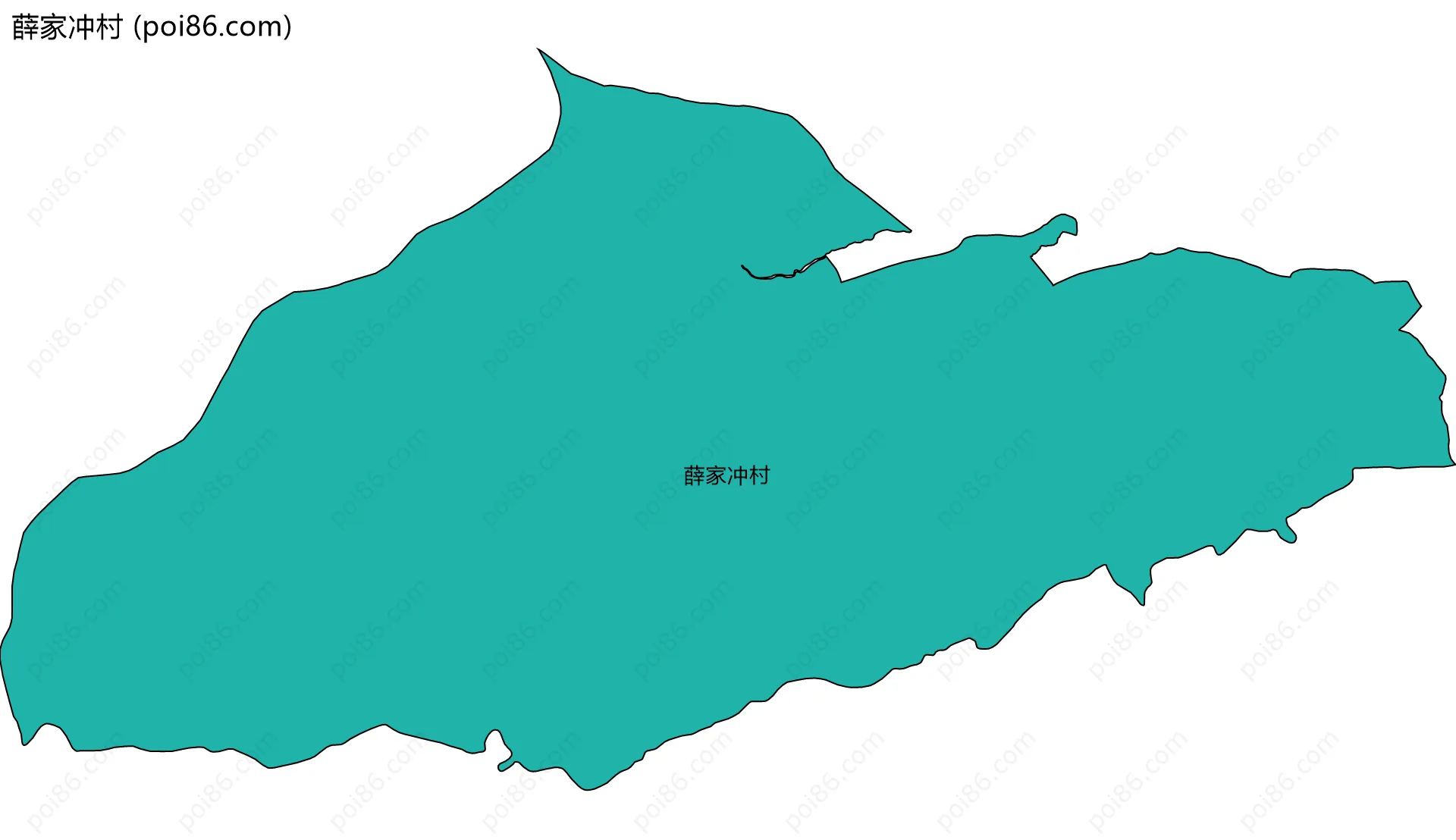 薛家冲村边界地图