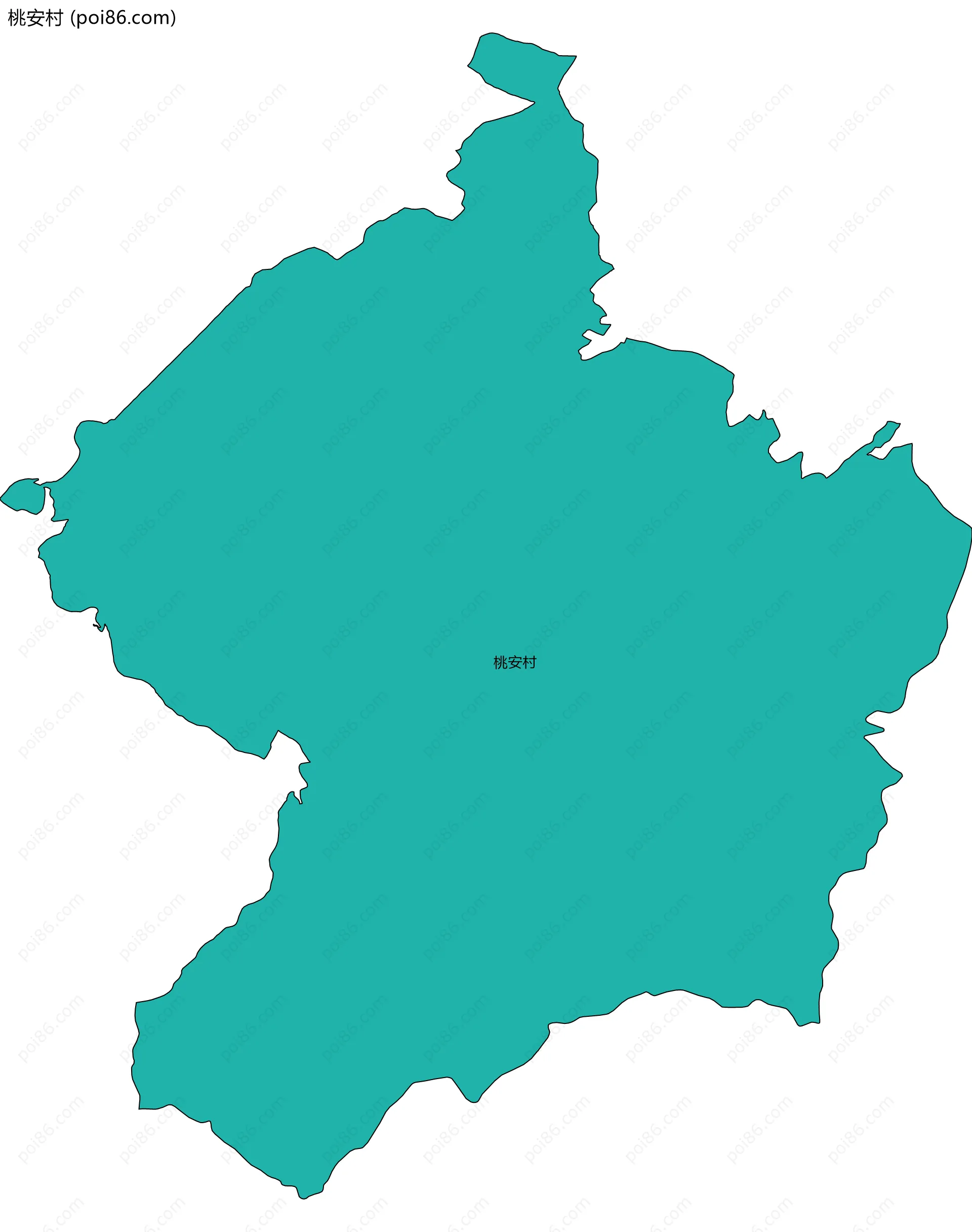 桃安村边界地图