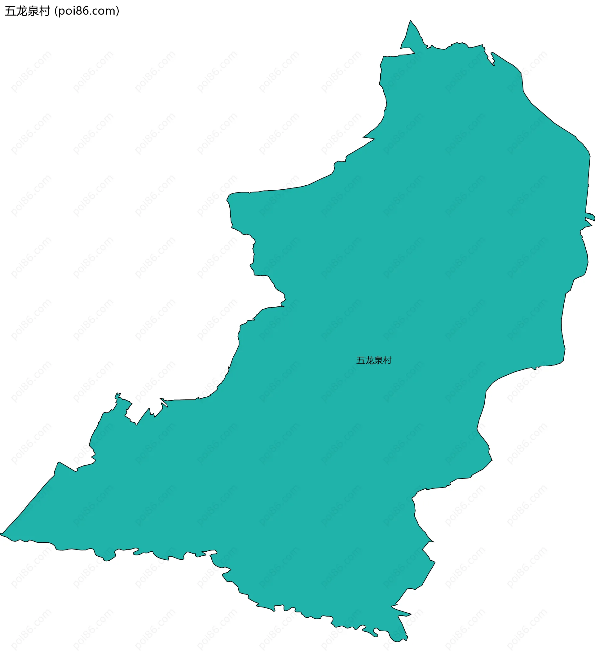 五龙泉村边界地图