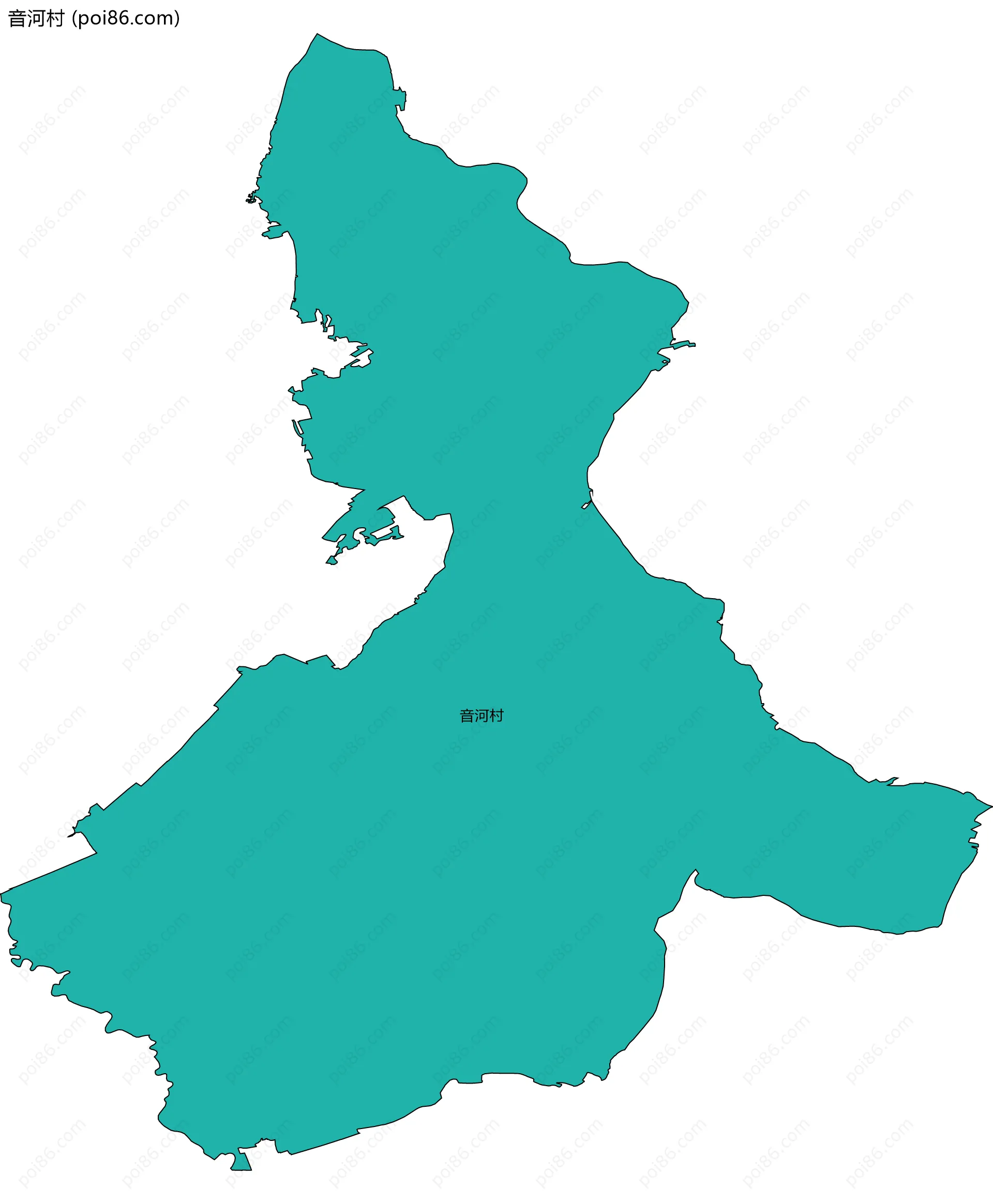 音河村边界地图
