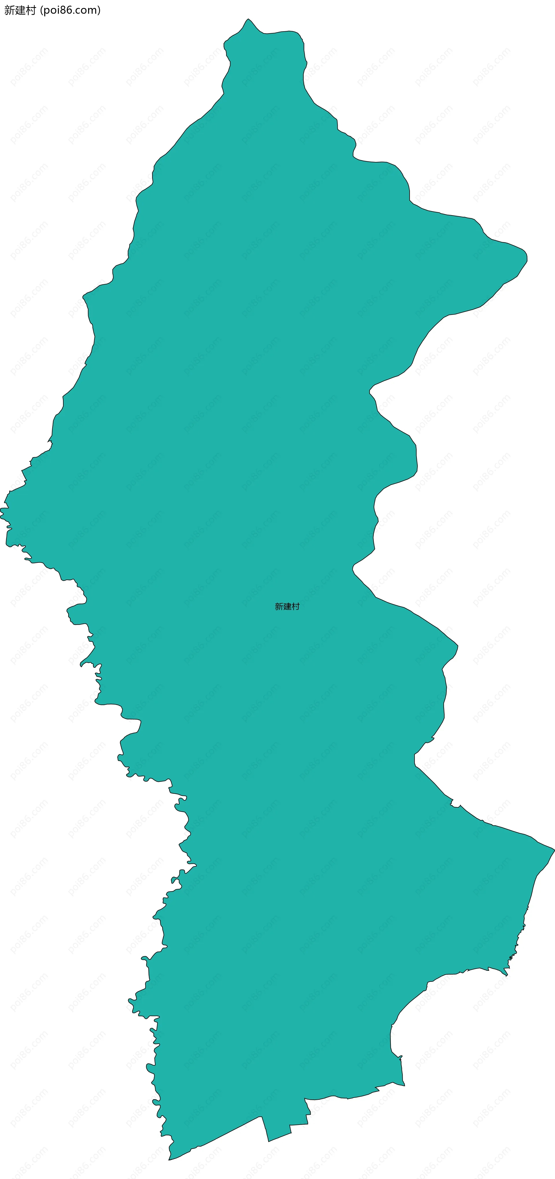 新建村边界地图