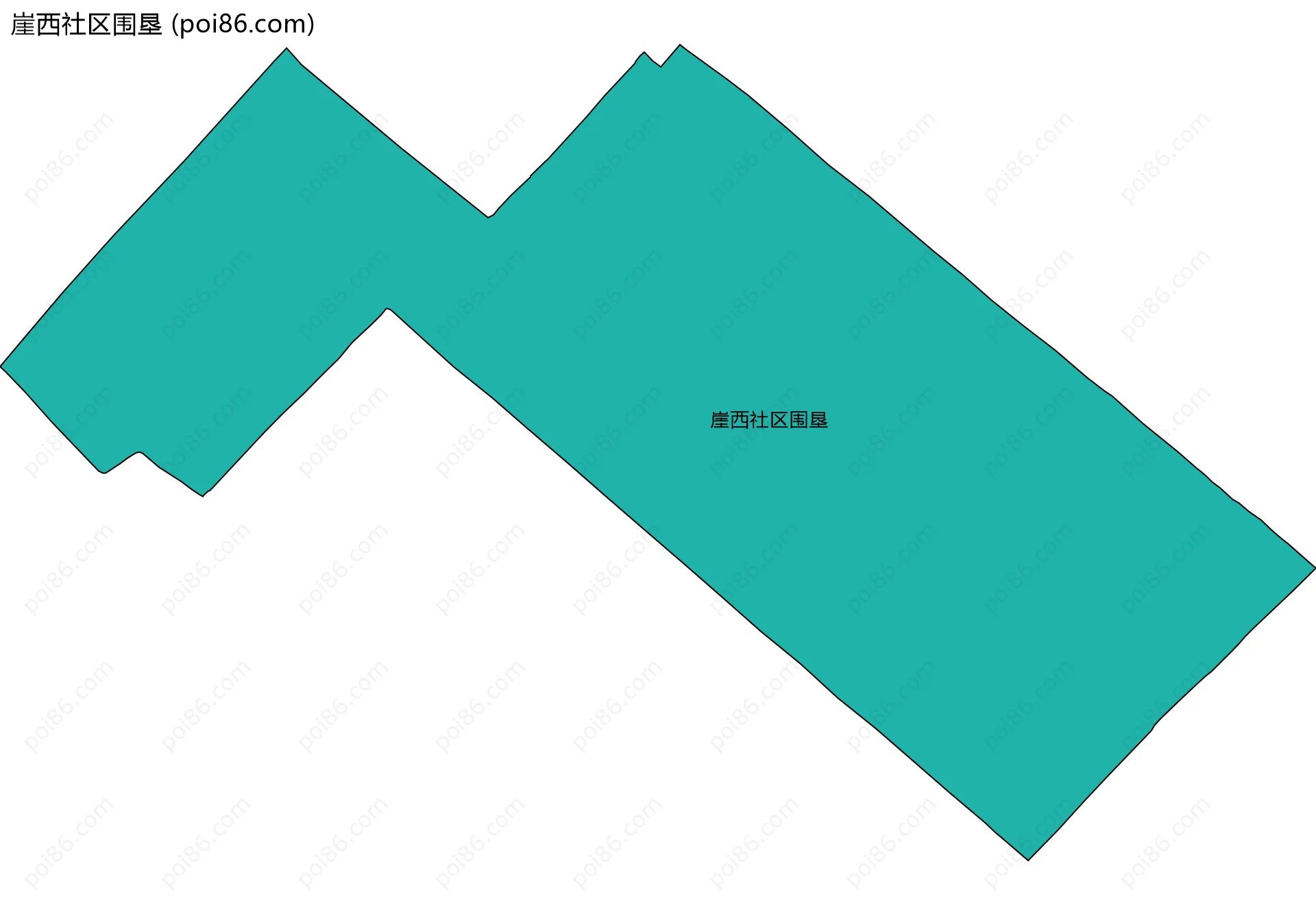 崖西社区围垦边界地图