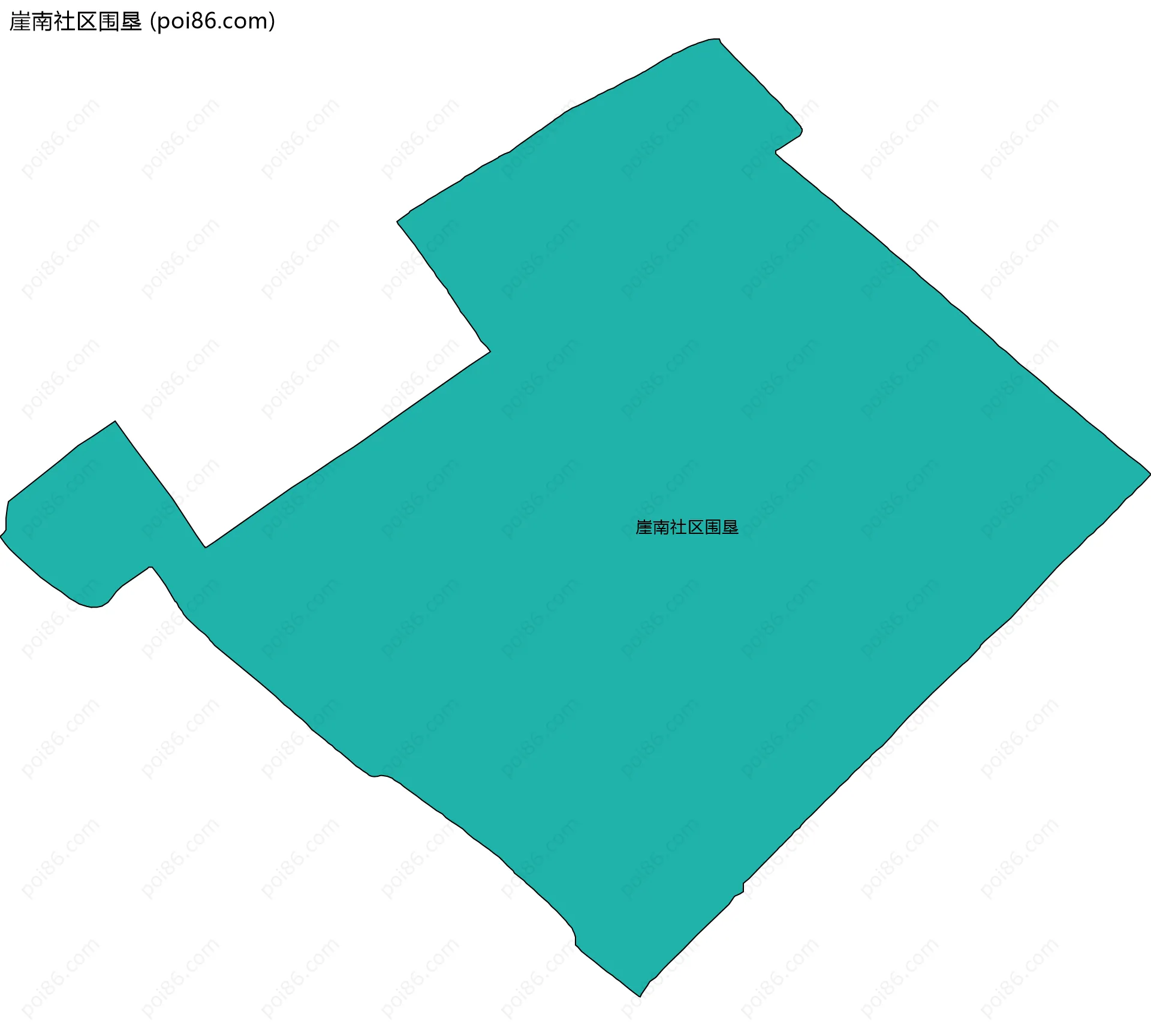 崖南社区围垦边界地图