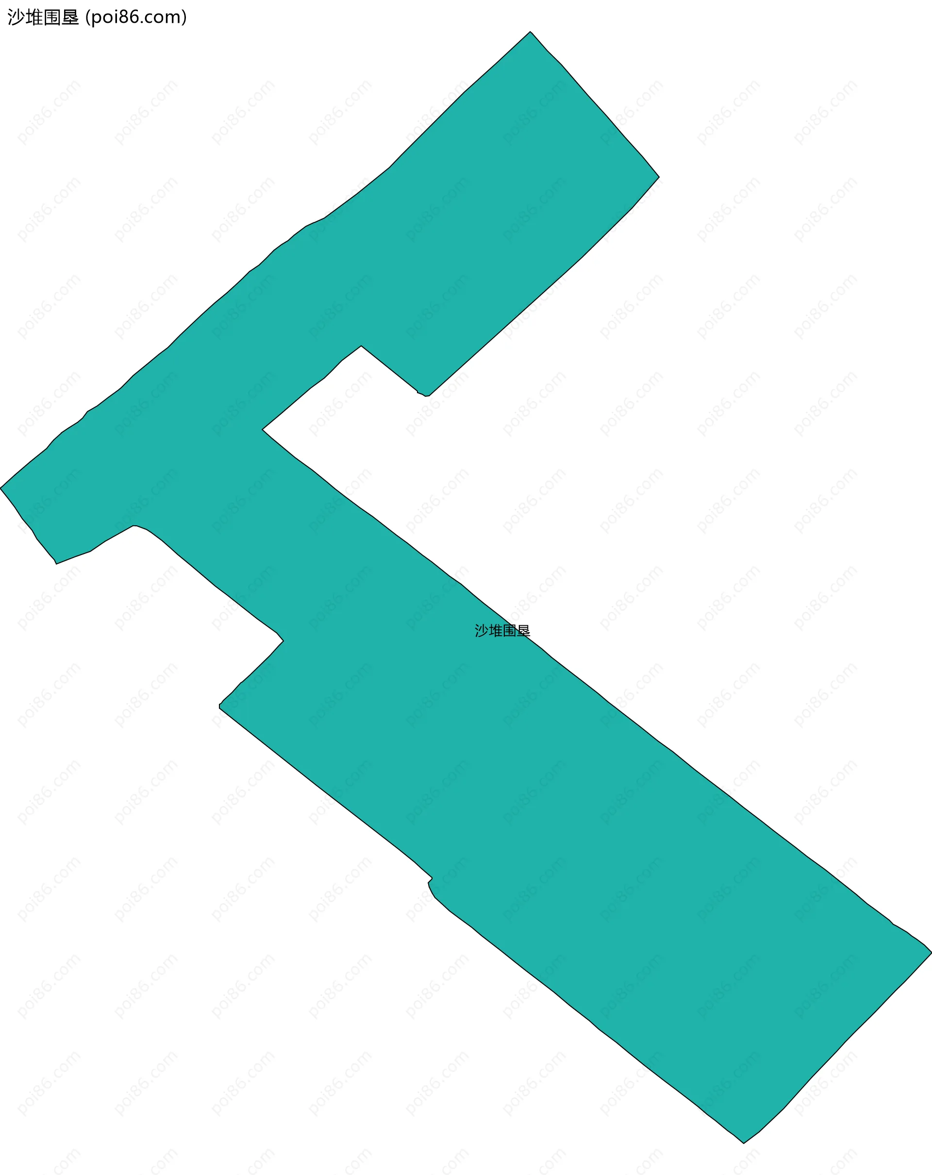 沙堆围垦边界地图