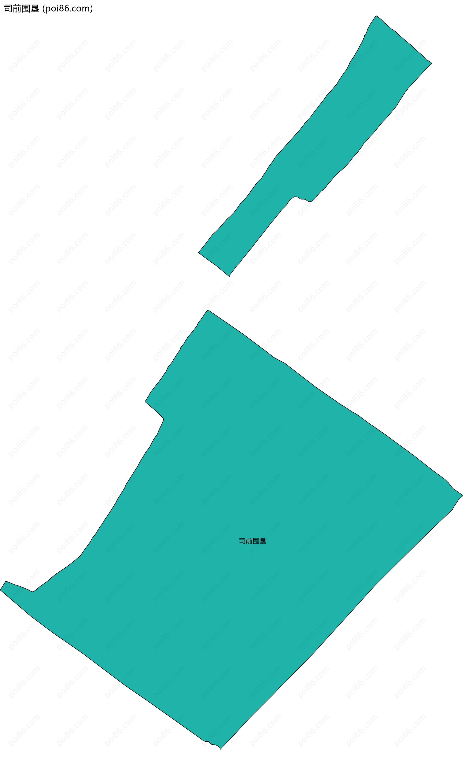 司前围垦边界地图