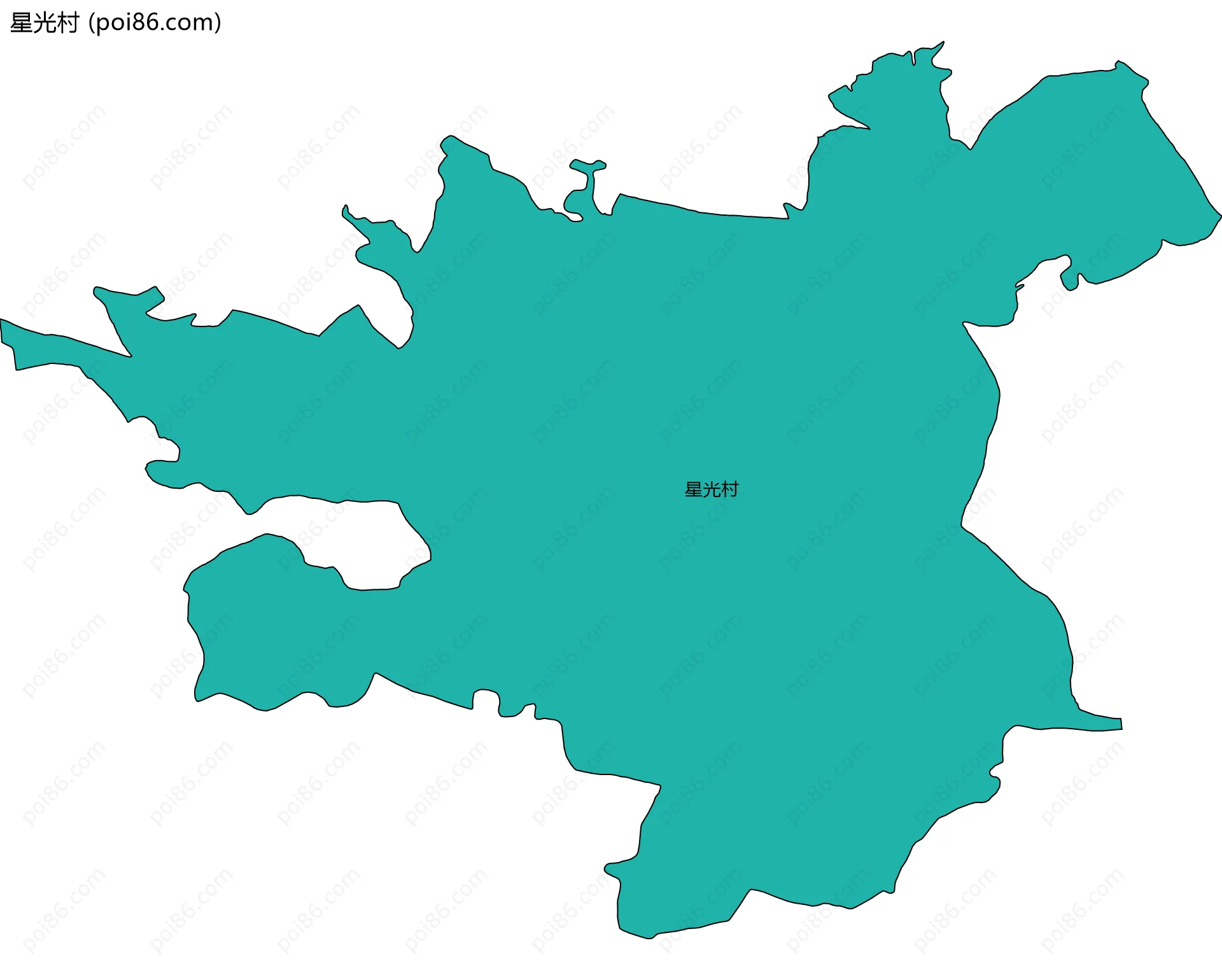 星光村边界地图