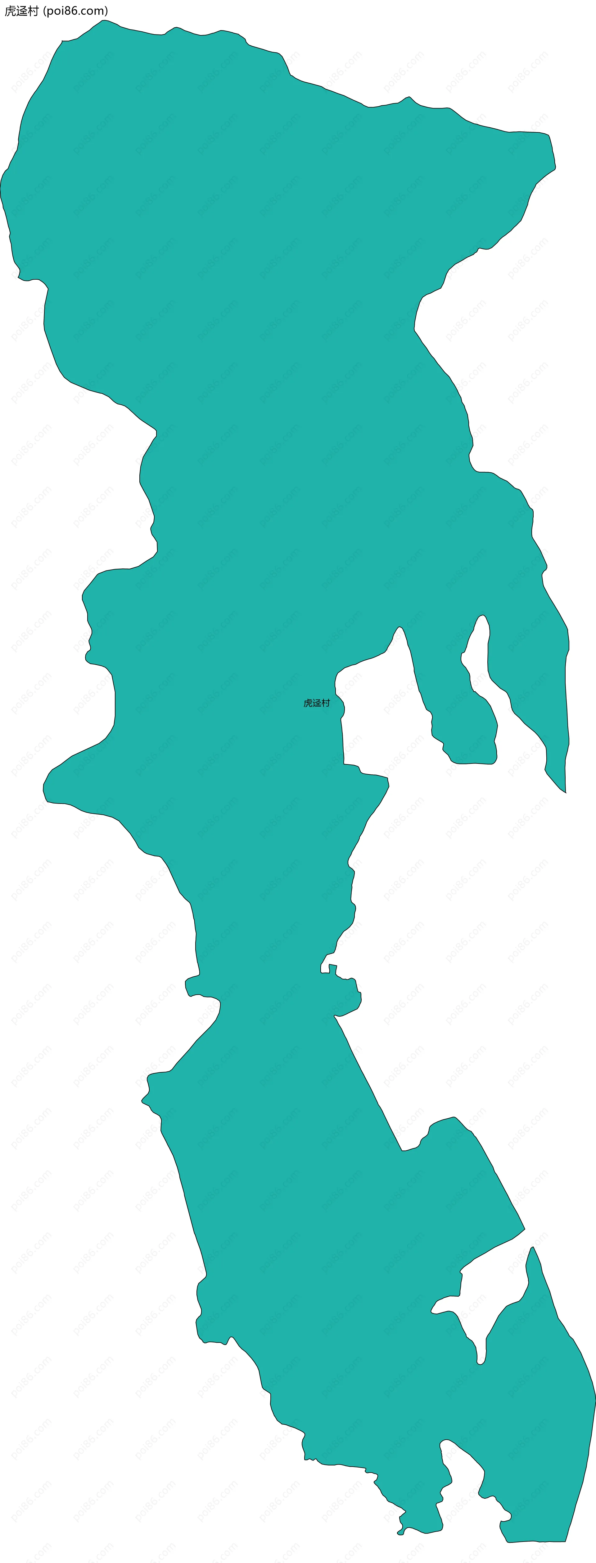 虎迳村边界地图