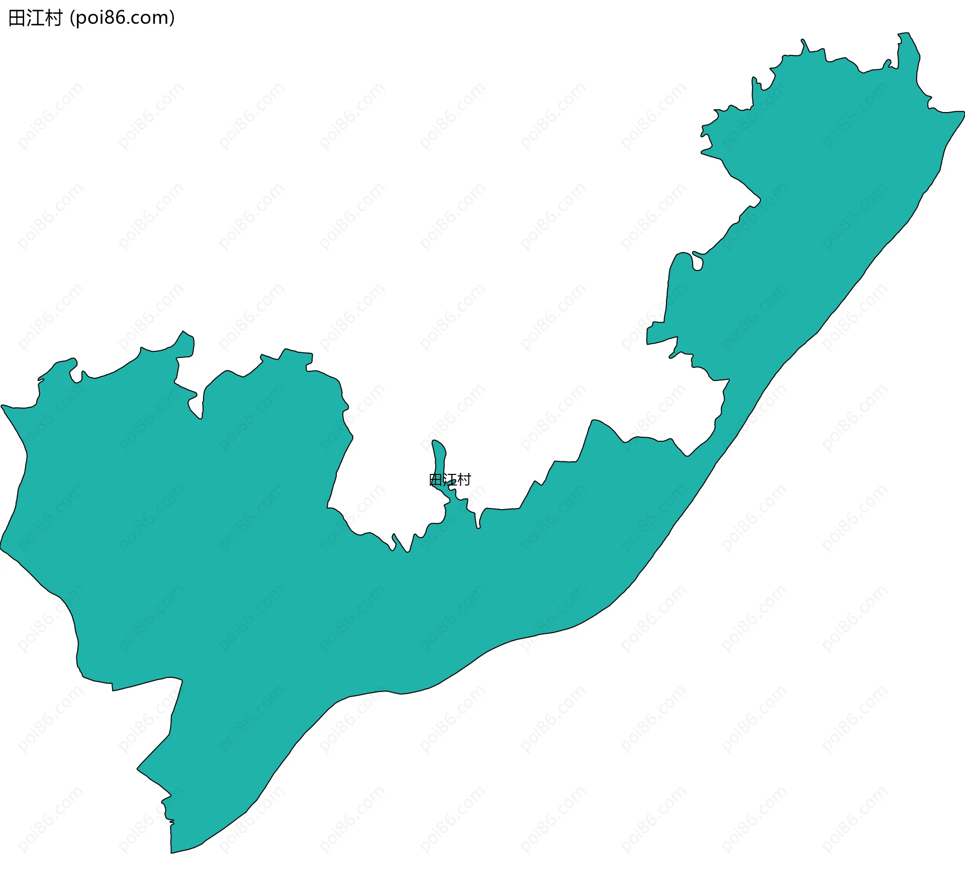 田江村边界地图