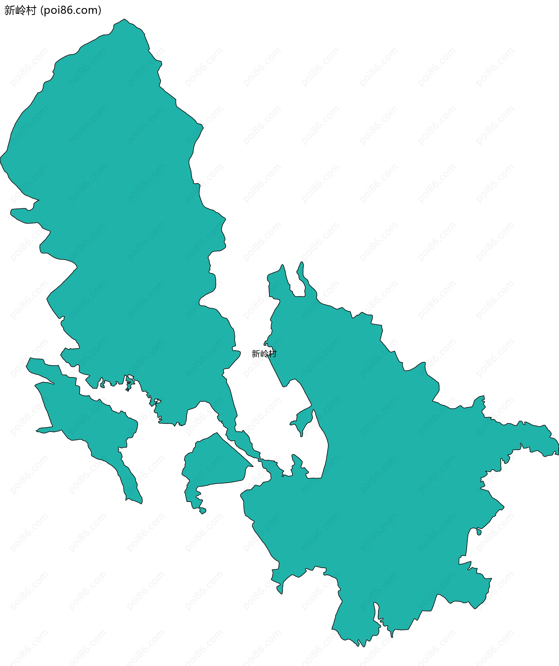 新岭村边界地图