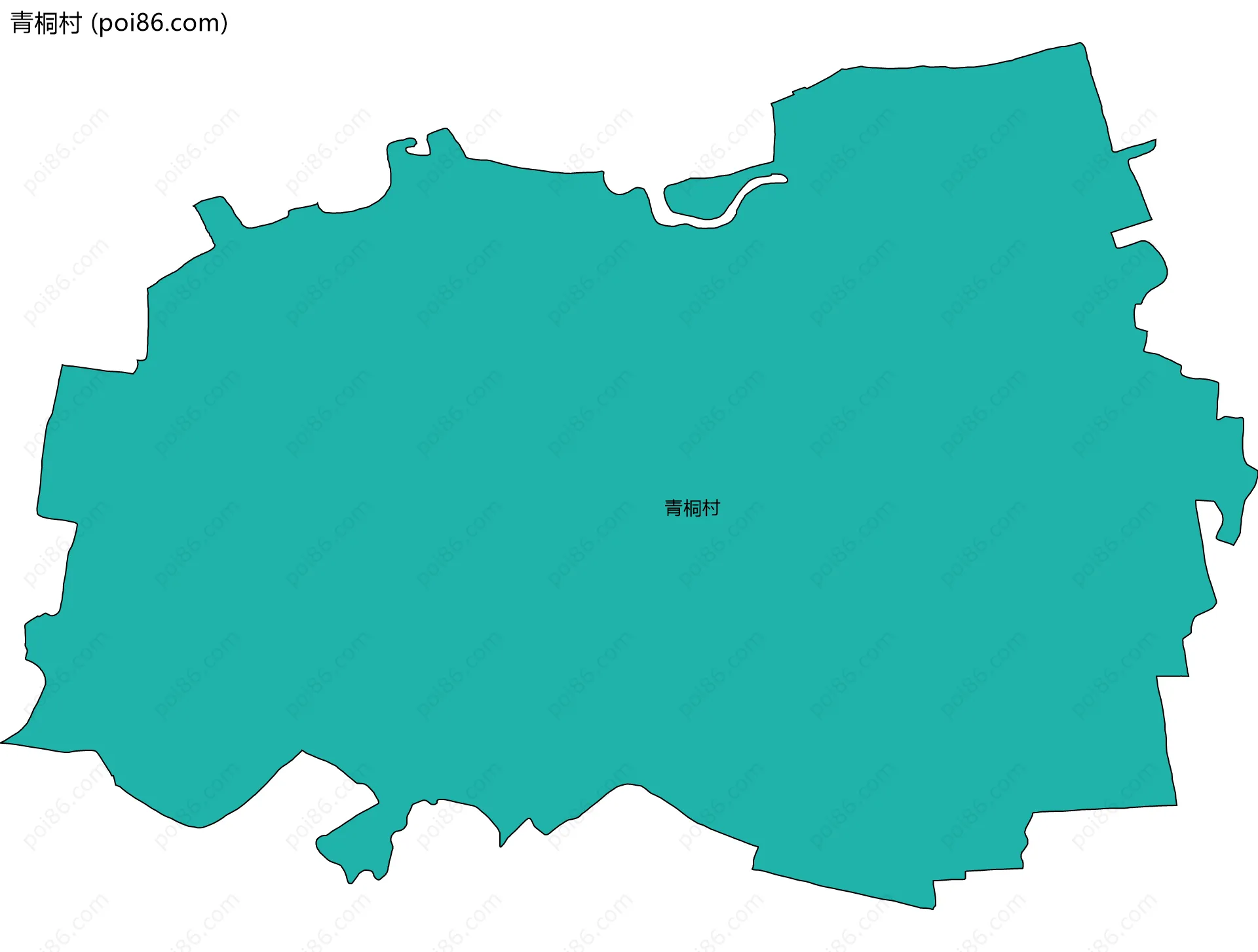 青桐村边界地图