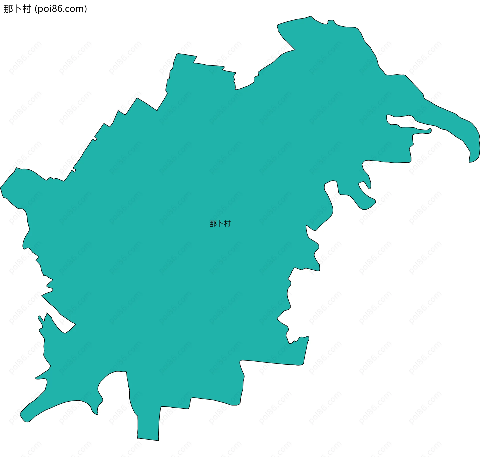 那卜村边界地图