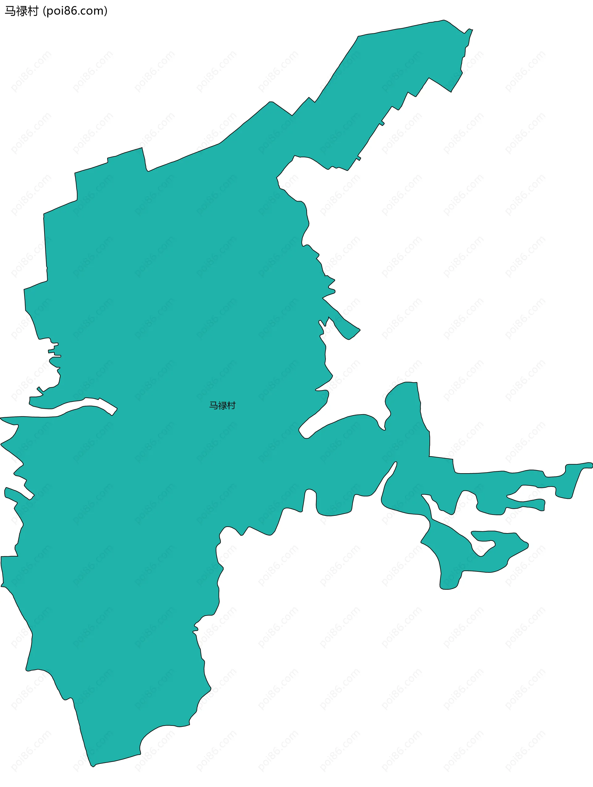 马禄村边界地图
