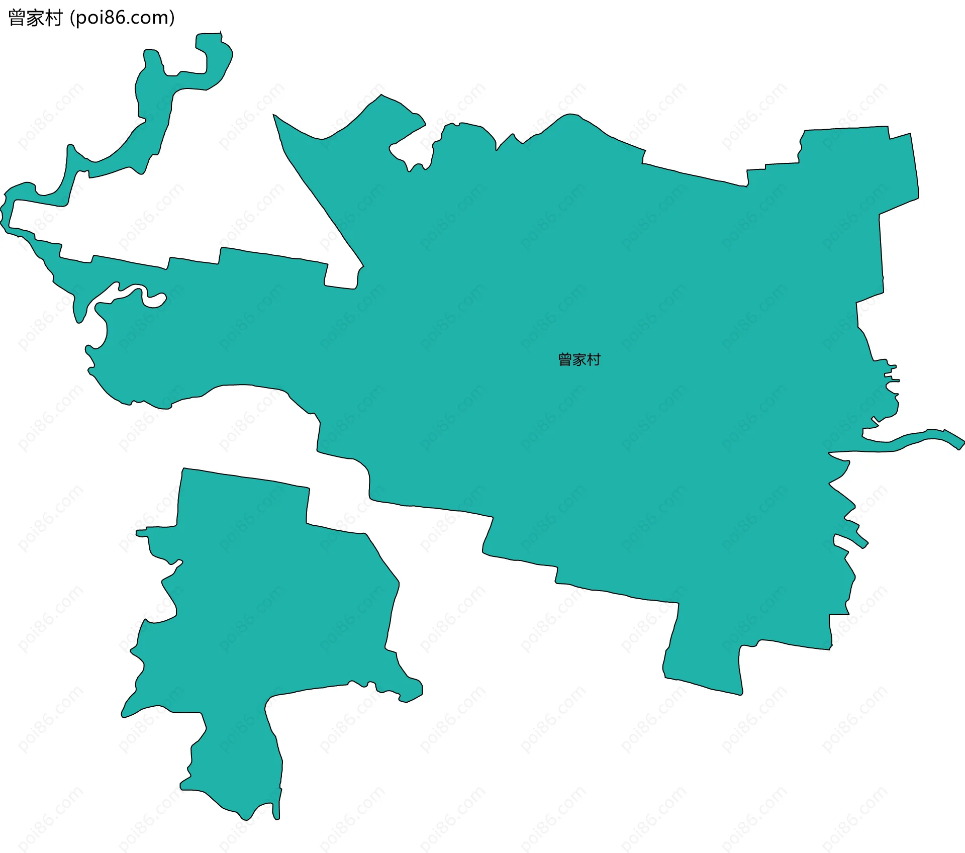 曾家村边界地图