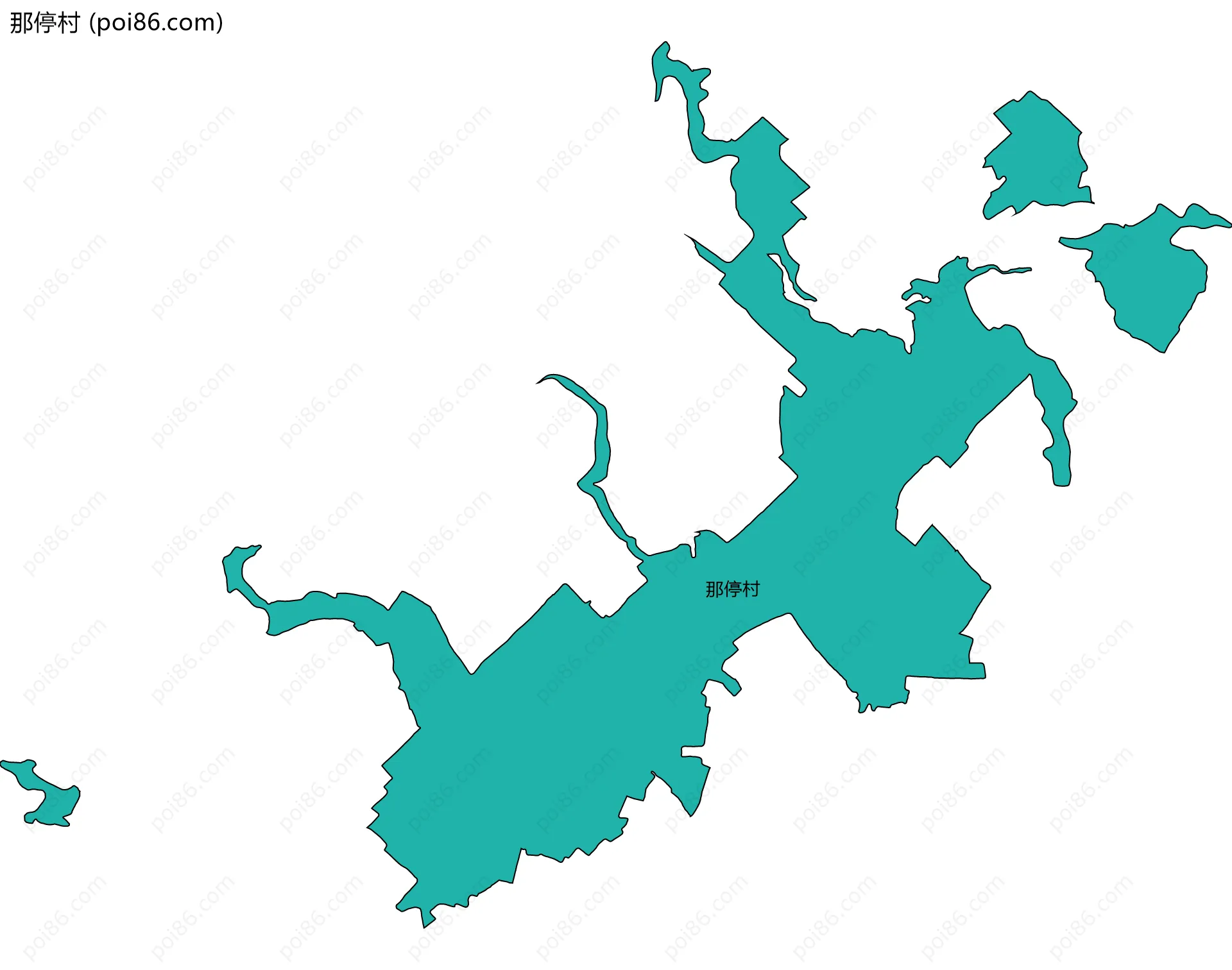 那停村边界地图